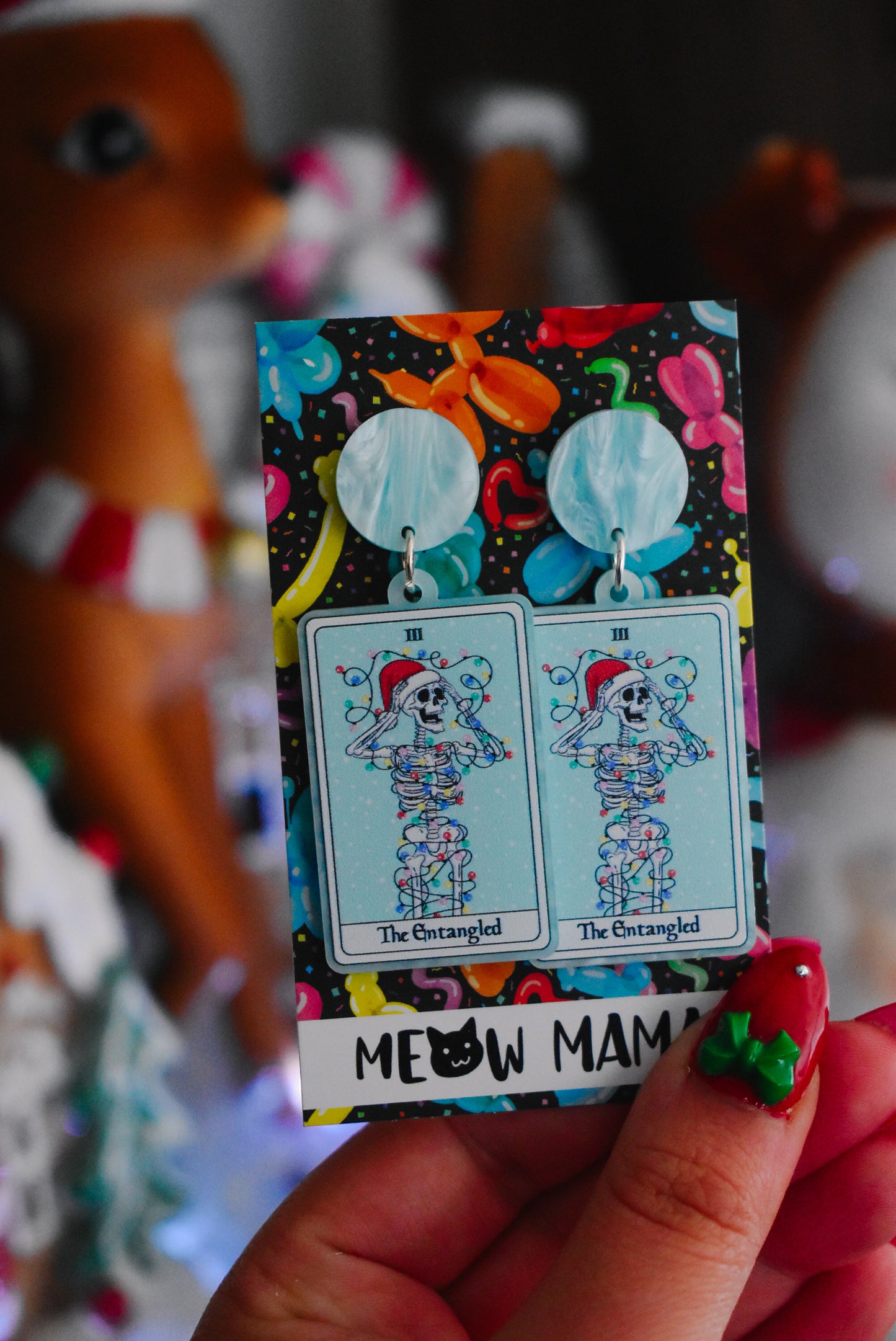 The entangled Christmas dangle earrings