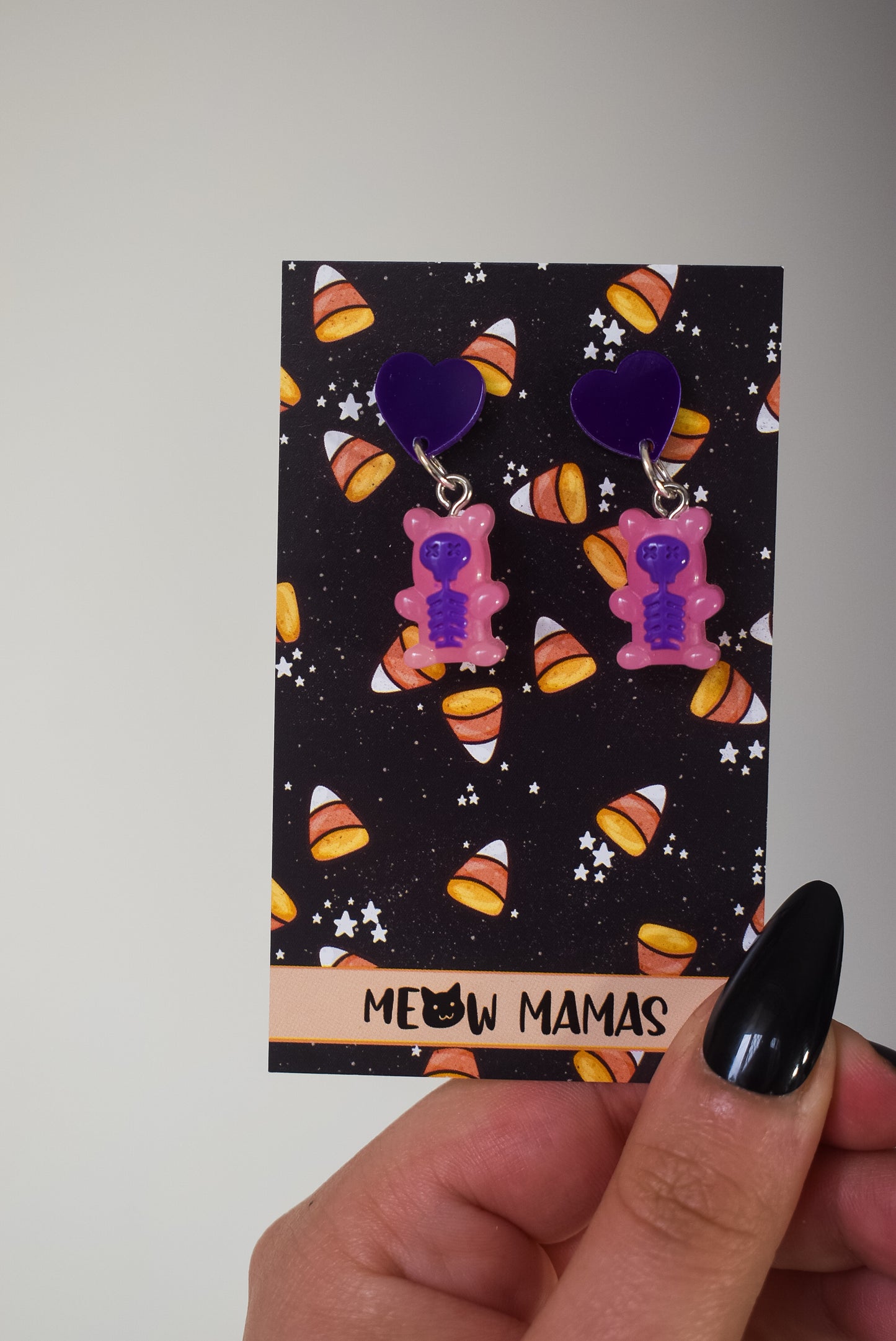 Spooky Gummy Bear dangle earrings