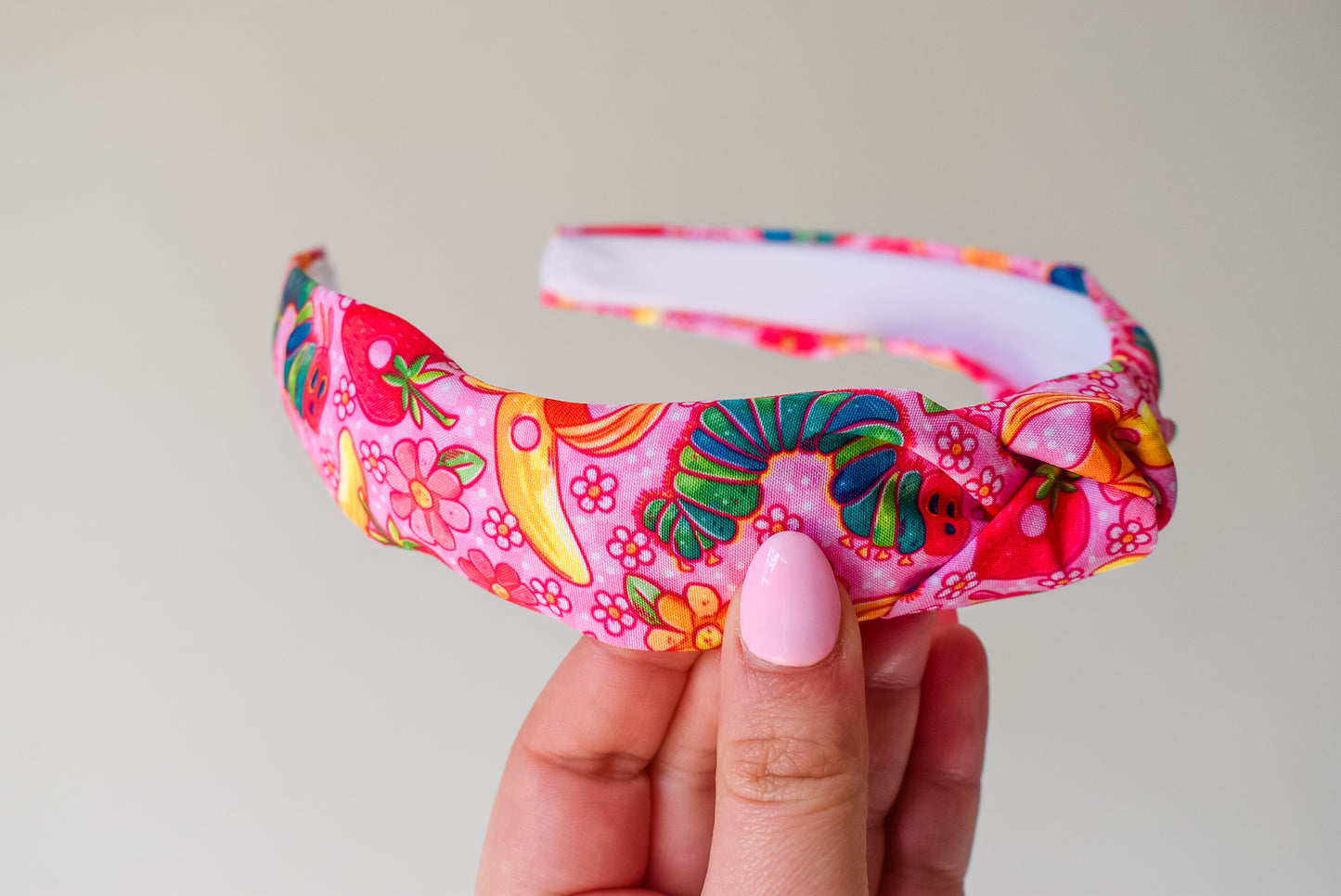 Pink Hungry caterpillar hard headband