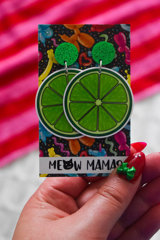 Lime Dangle Earrings