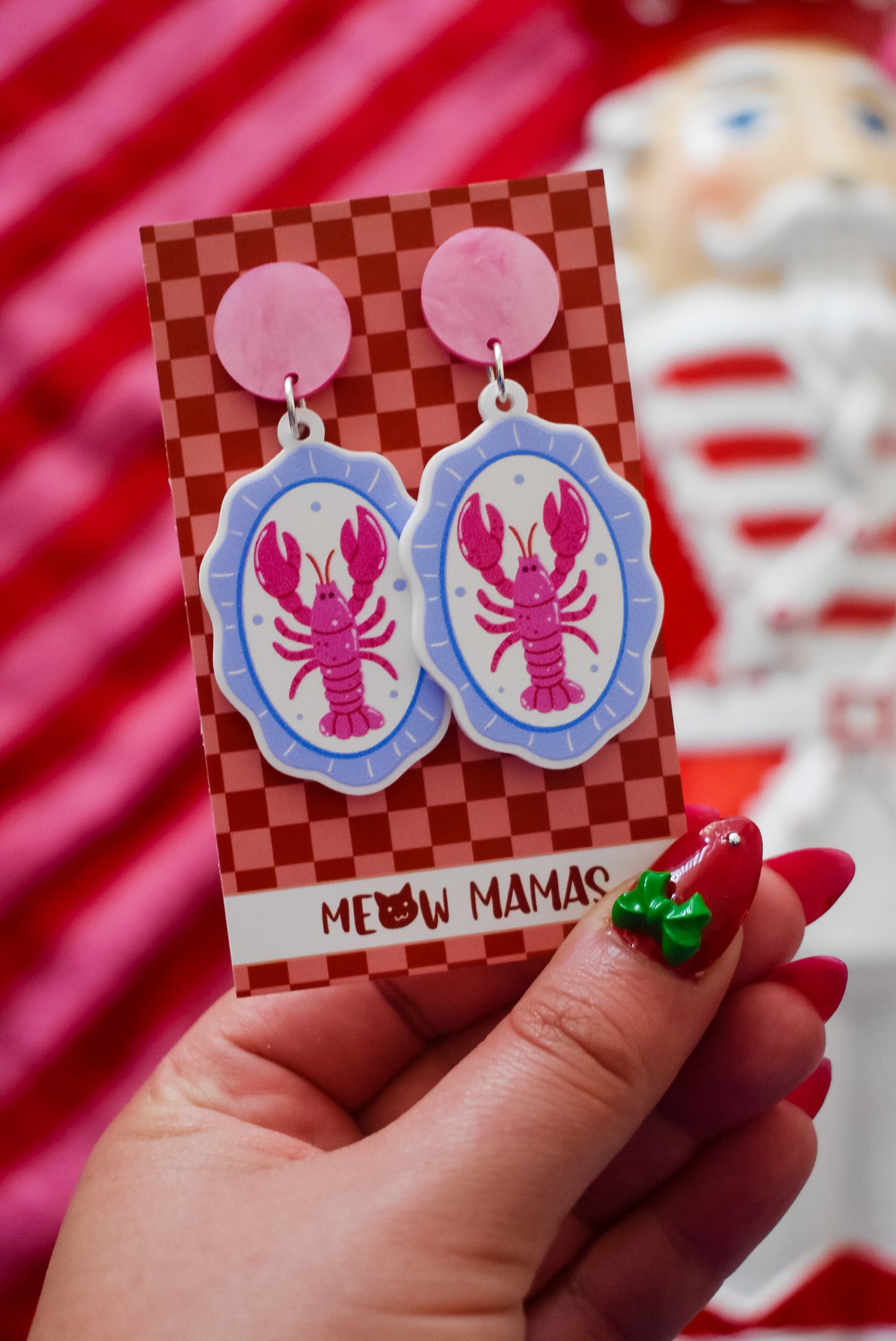 Amalfi style lobster platter statement acrylic dangles