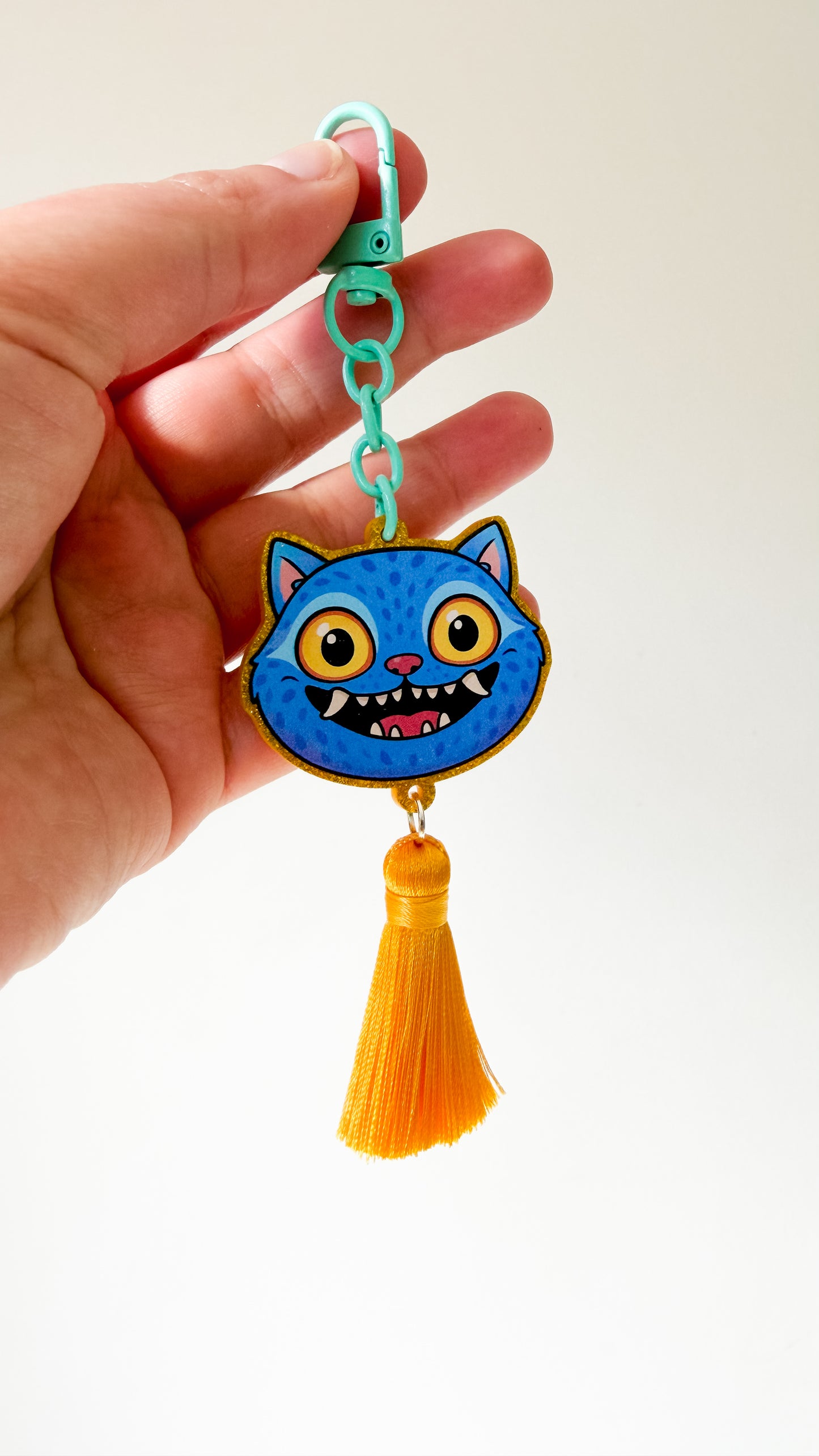 Derpy Tiger Tassel keychain