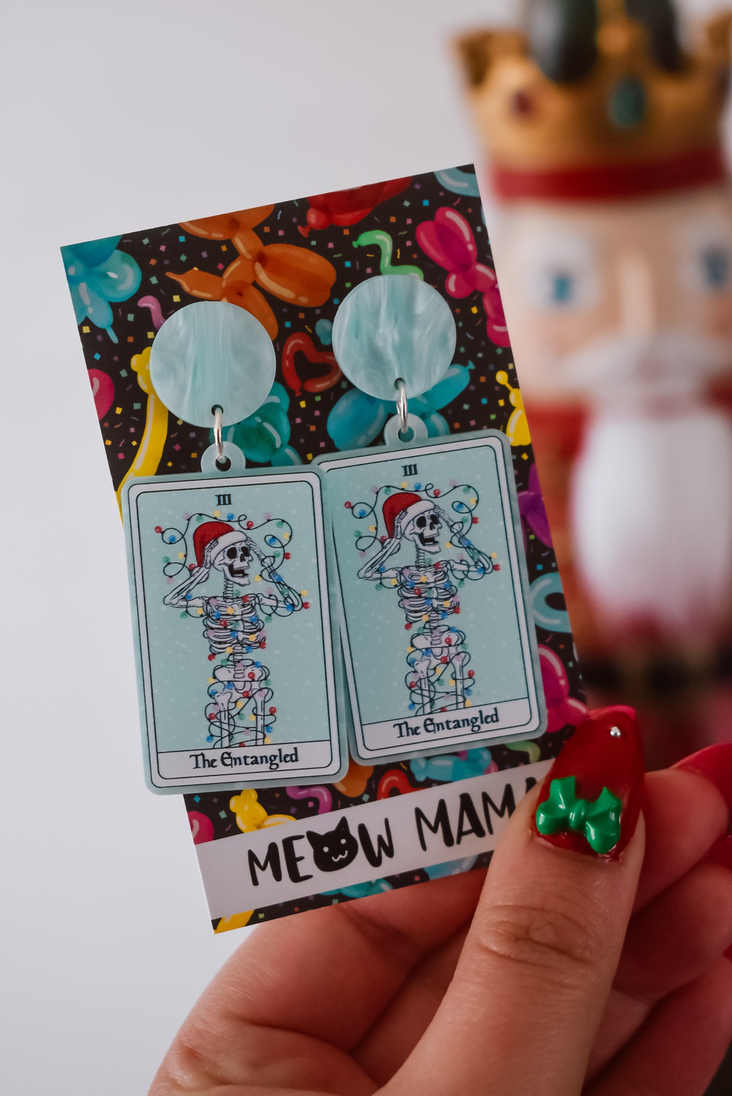 The entangled Christmas dangle earrings