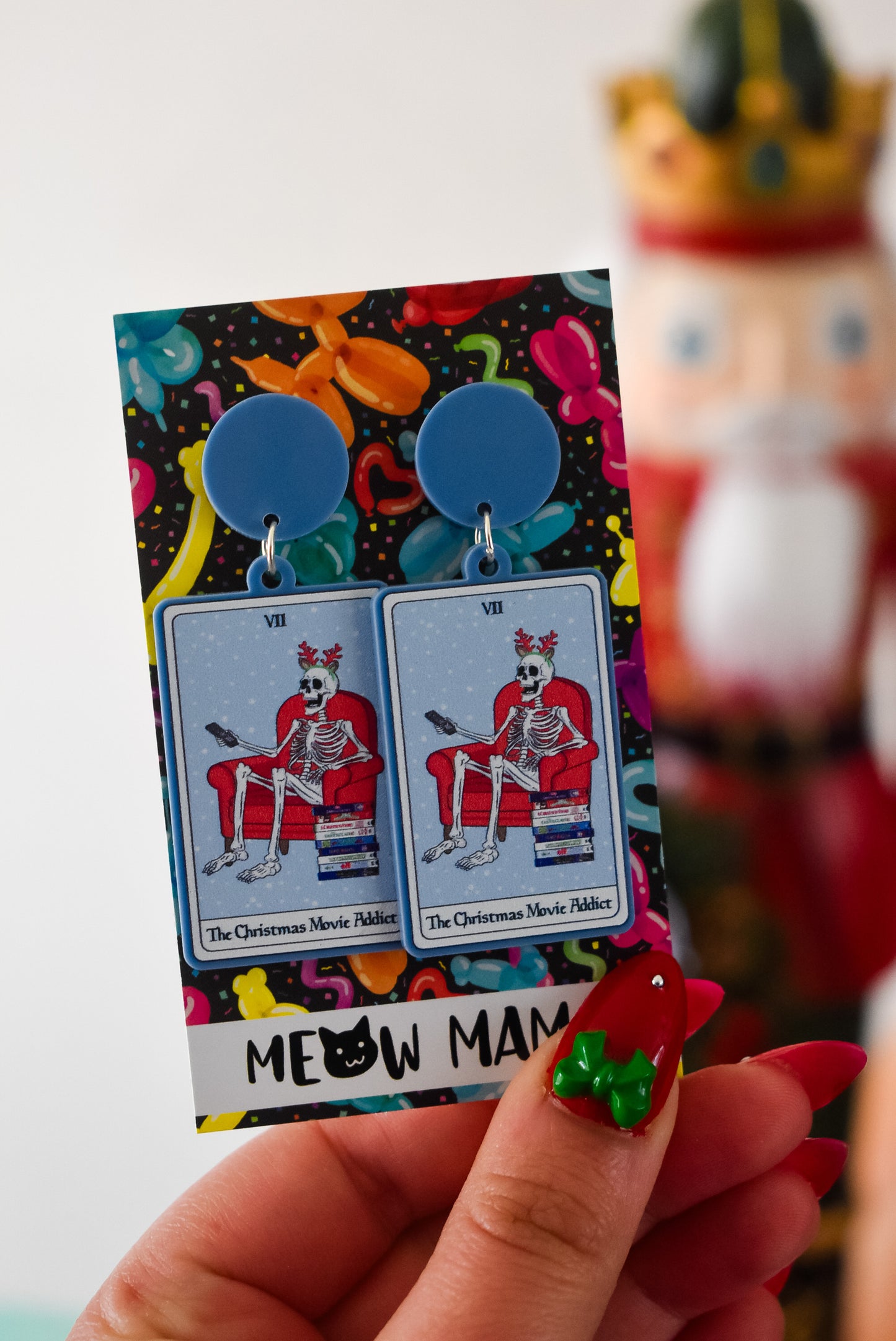 The Christmas movie addict dangle earrings