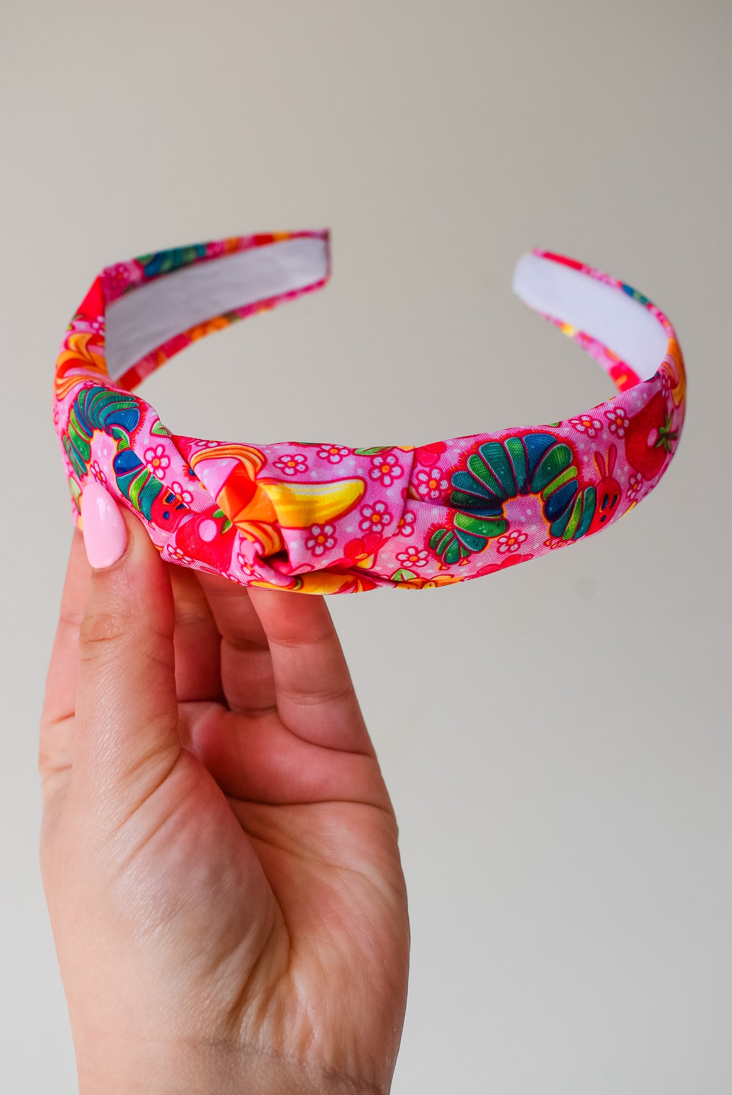 Pink Hungry caterpillar hard headband