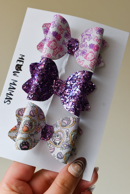 Kitty trio petite bow set