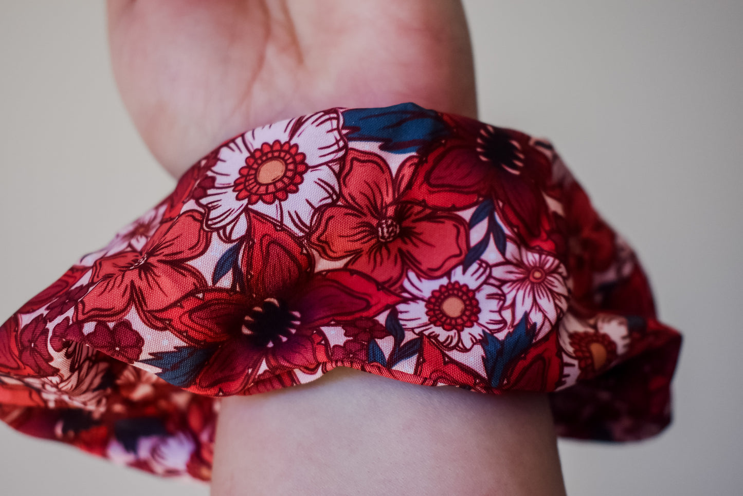 Floral Demogorgon scrunchie