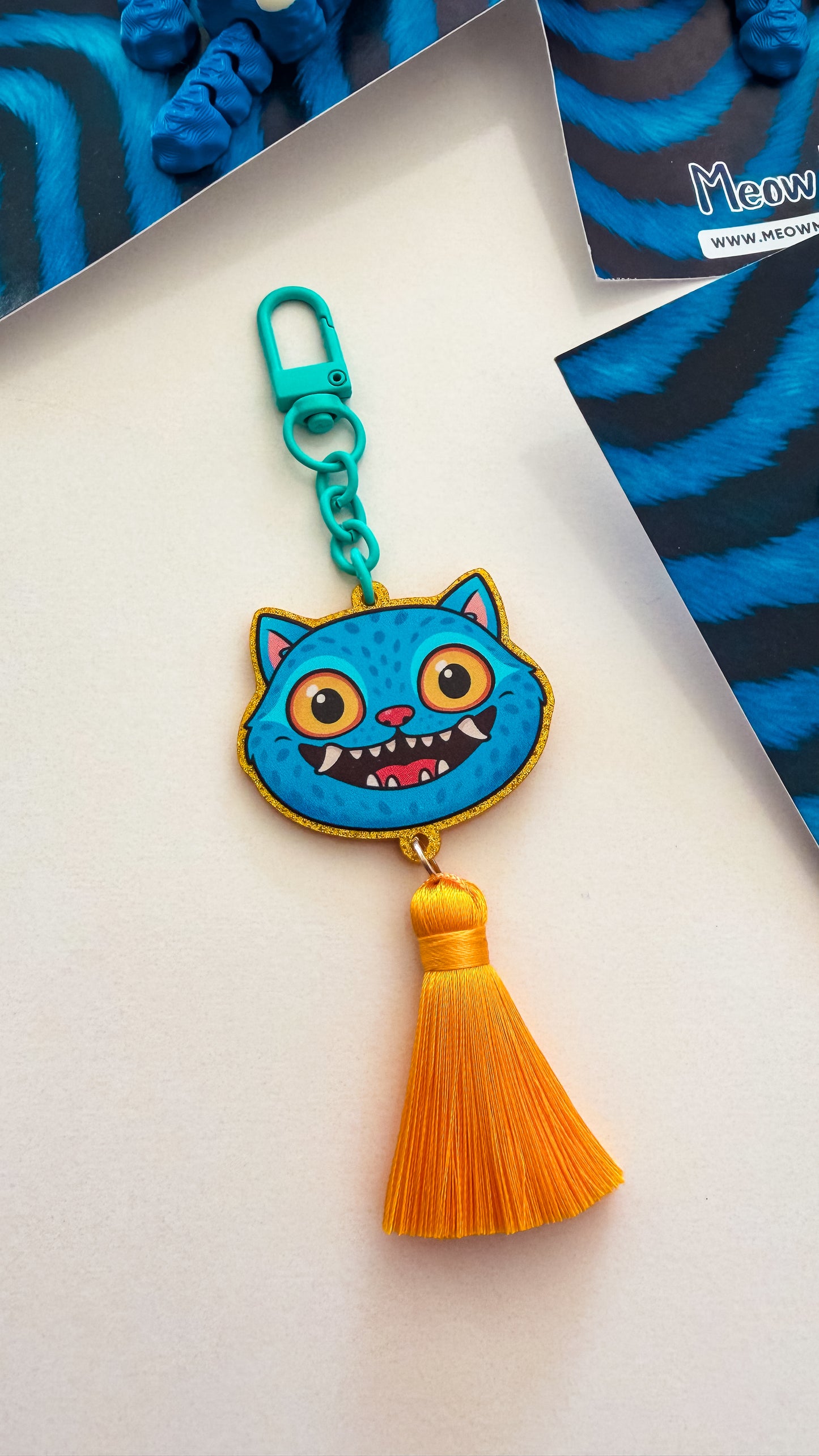 Derpy Tiger Tassel keychain