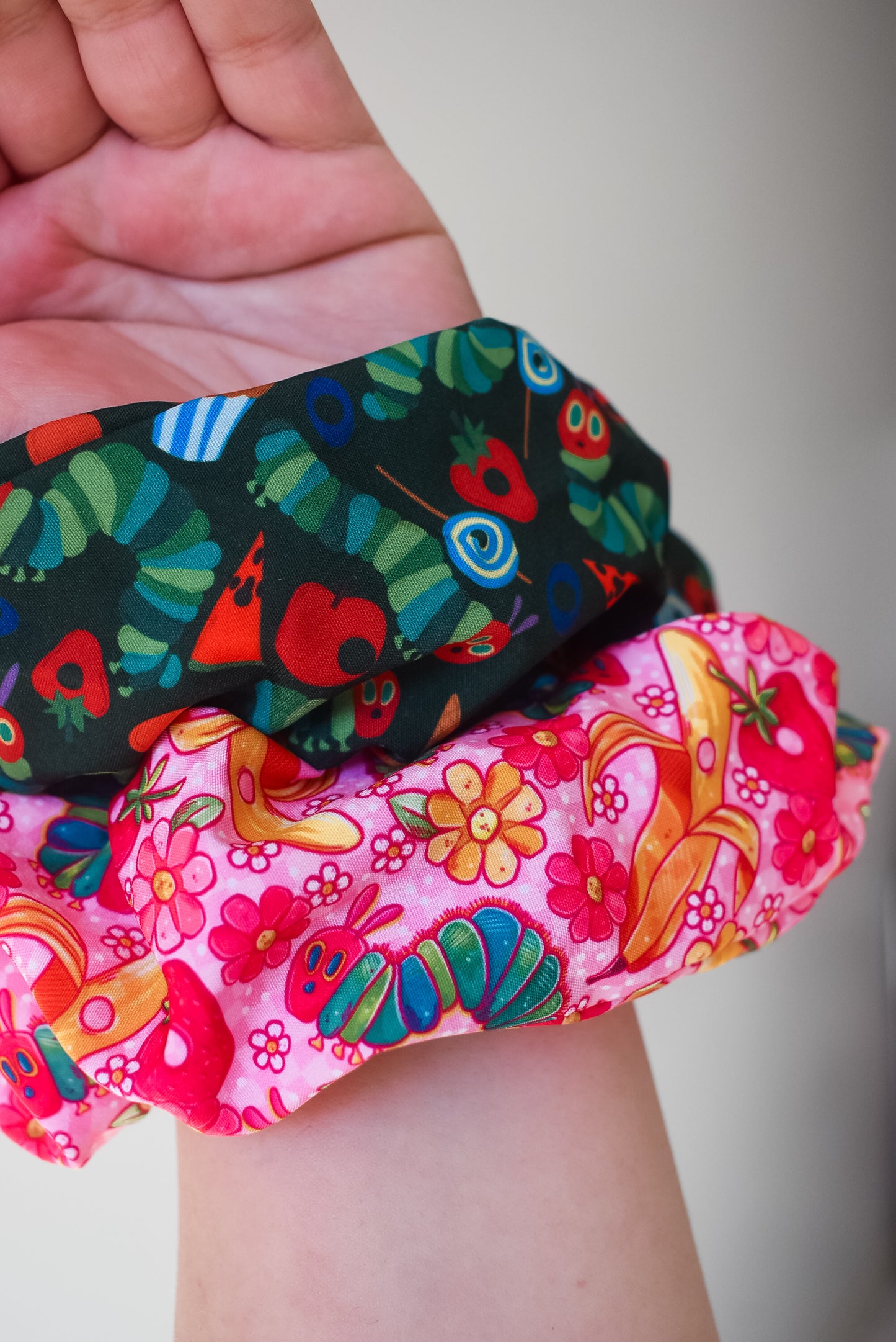 Pastel Caterpillar scrunchie