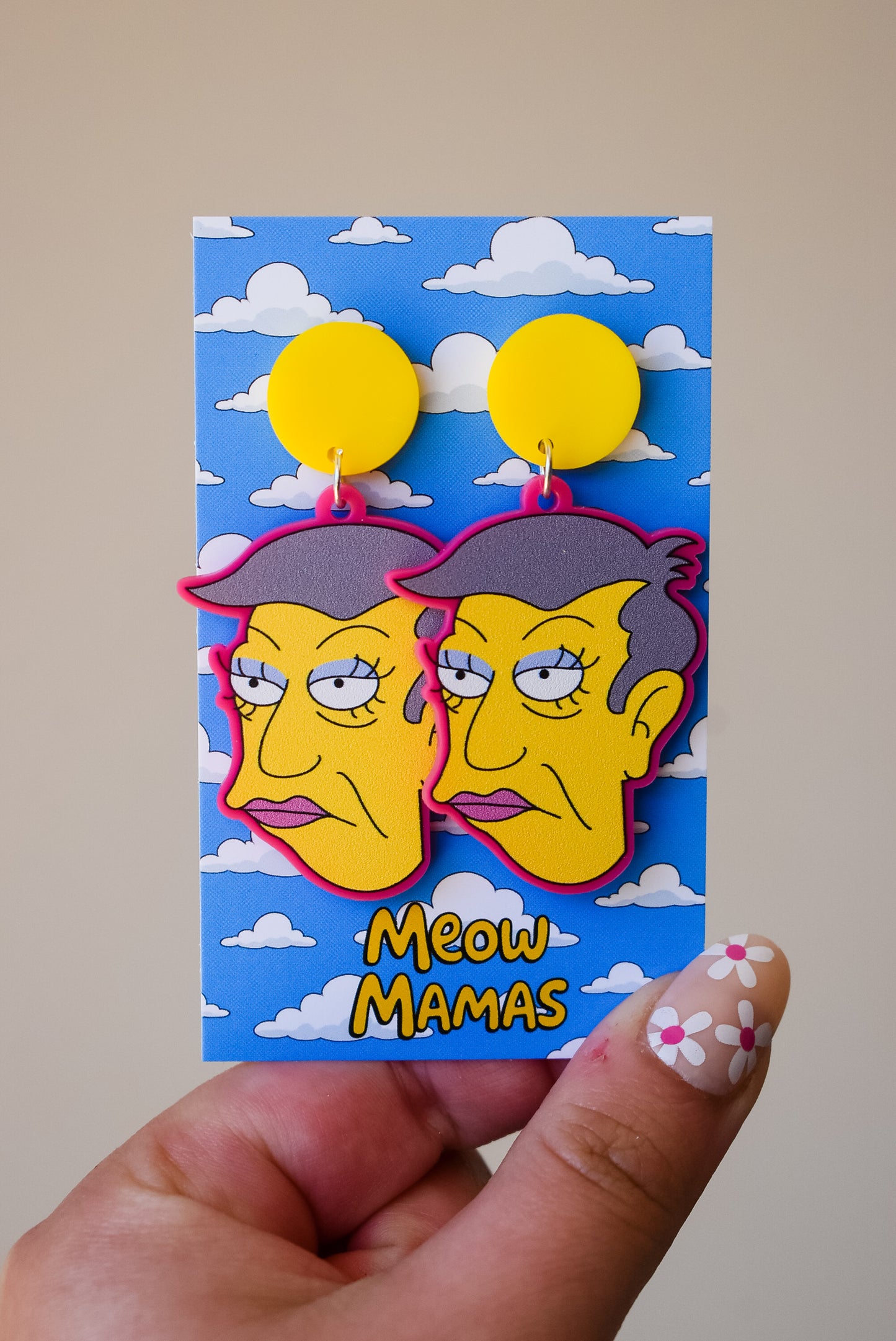 Mothers makeup kit Acrylic dangle earrings