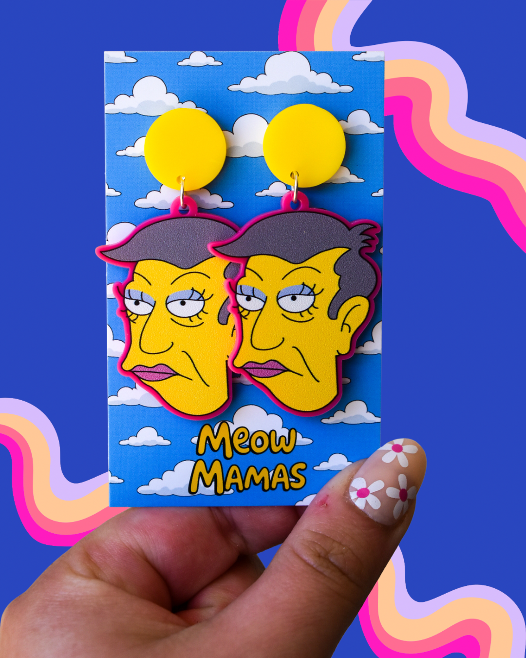 Mothers makeup kit Acrylic dangle earrings