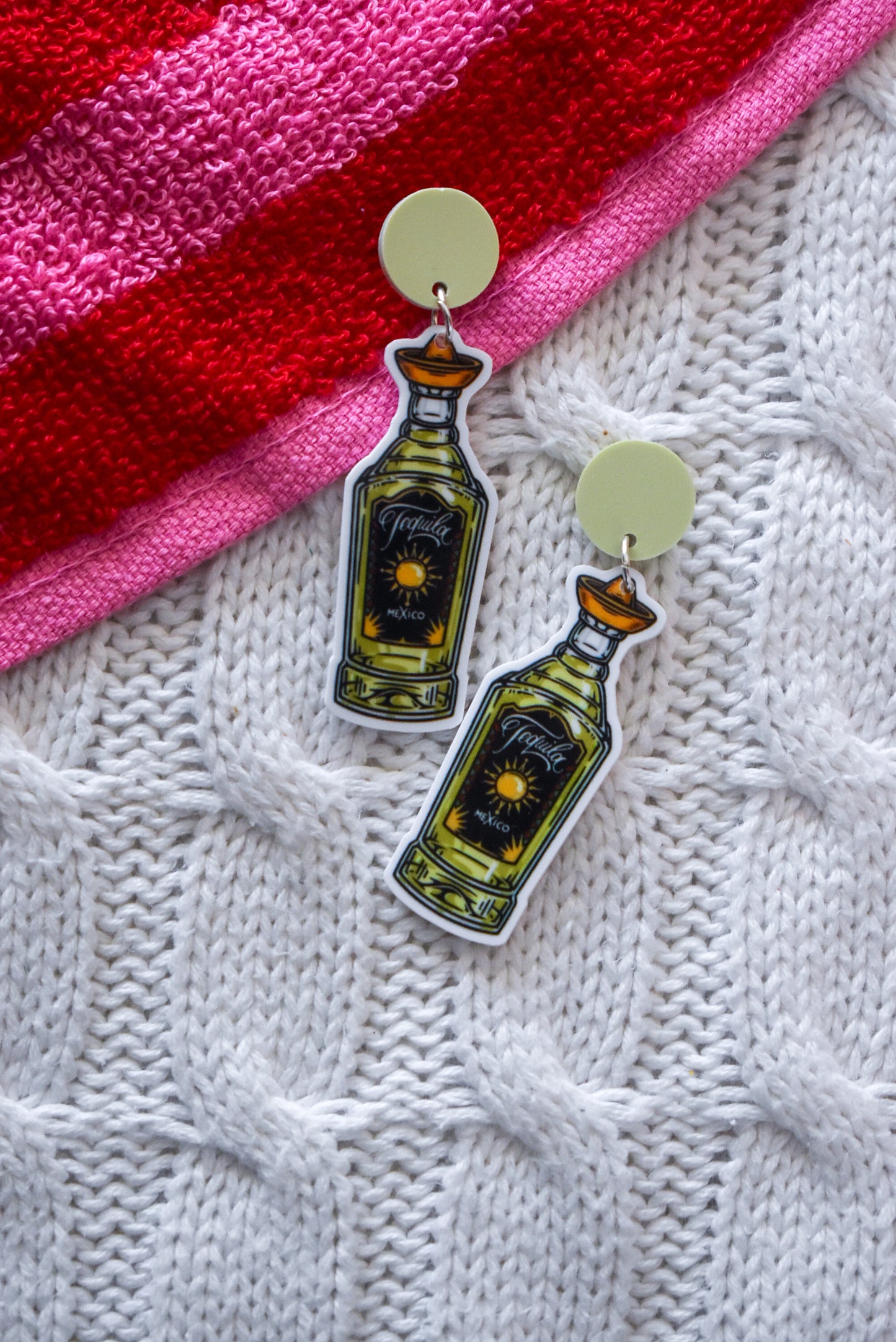Tequila Bottle Dangle Earrings