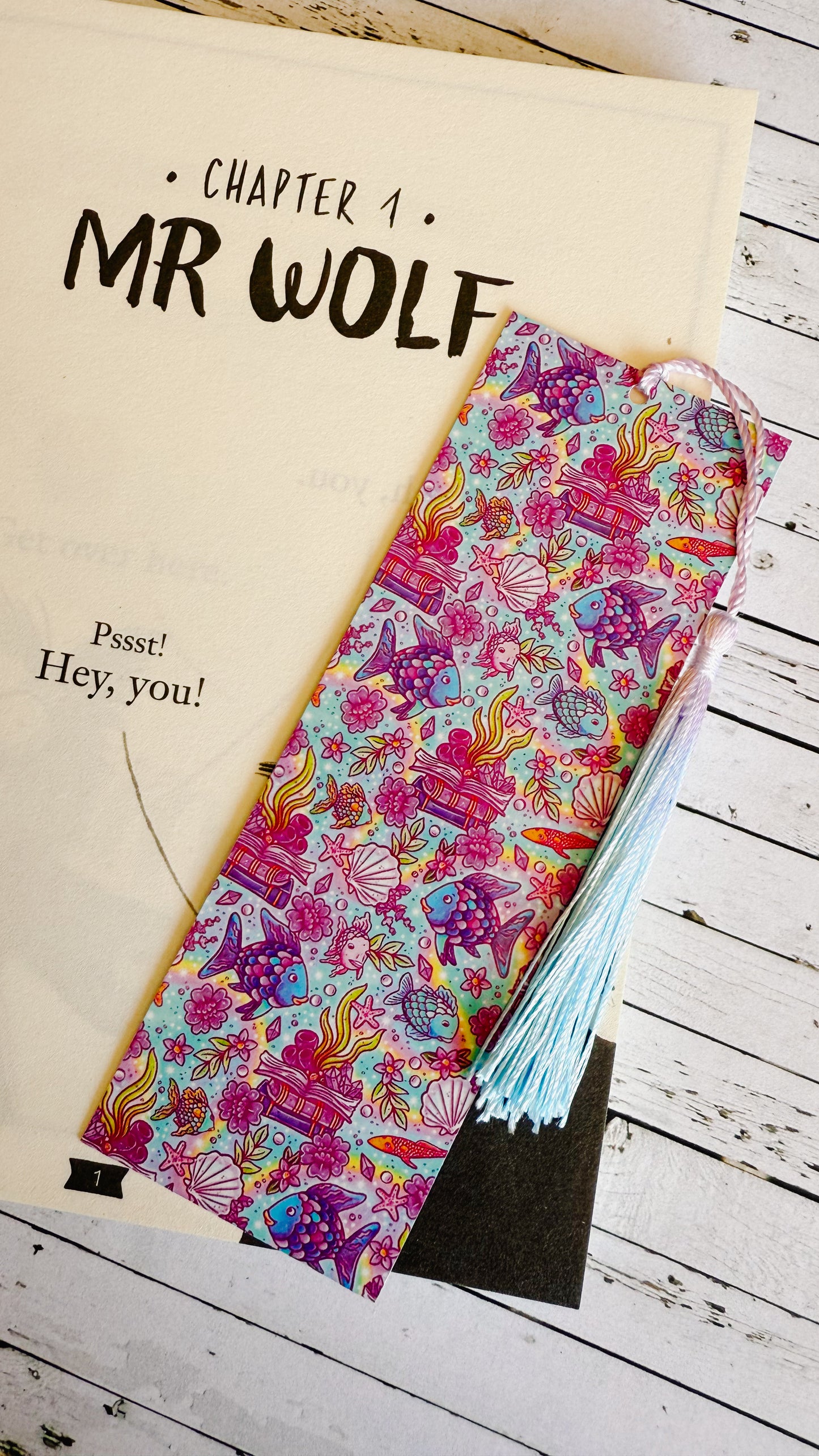 Rainbow fish pastels Bookmark