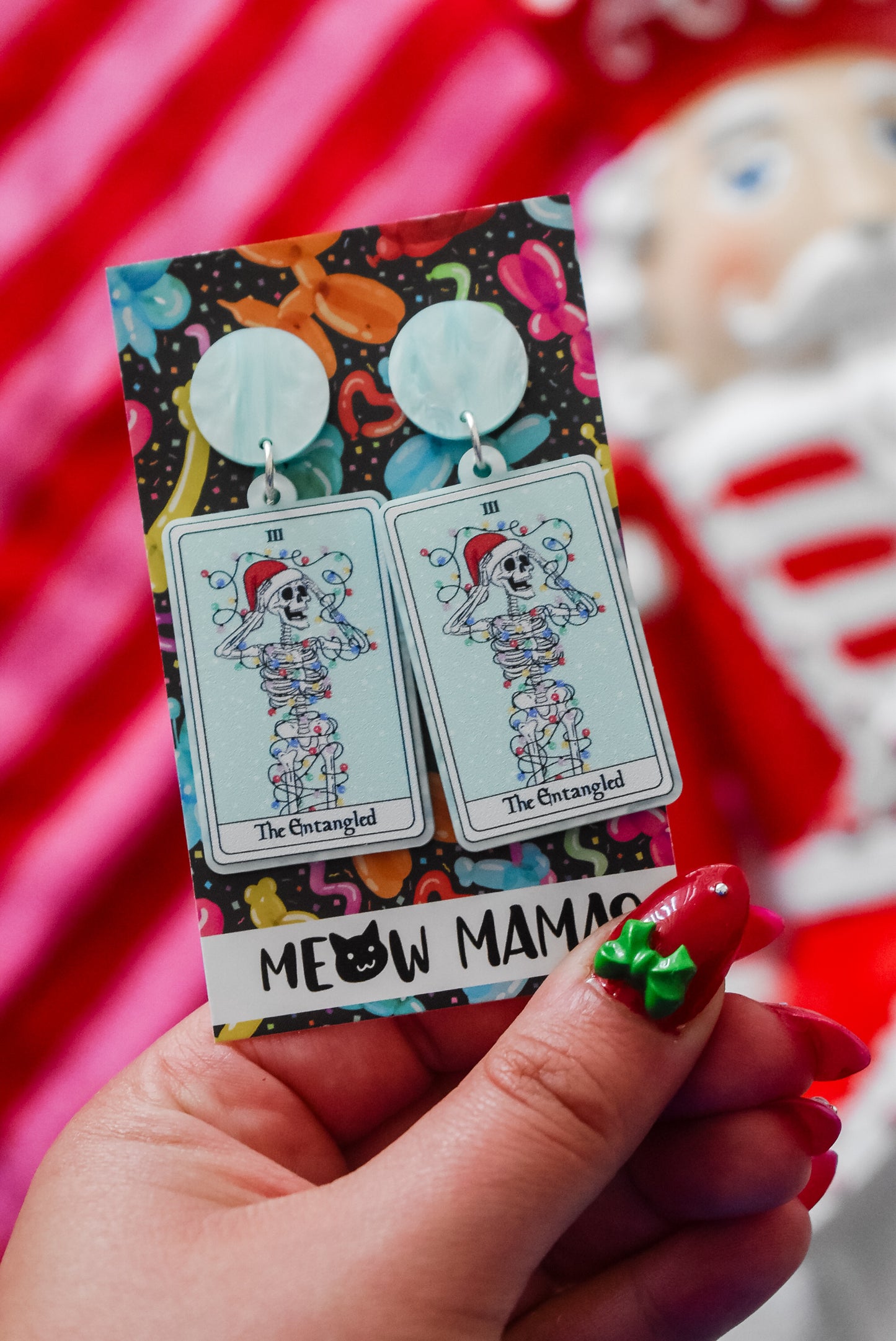 The entangled Christmas dangle earrings