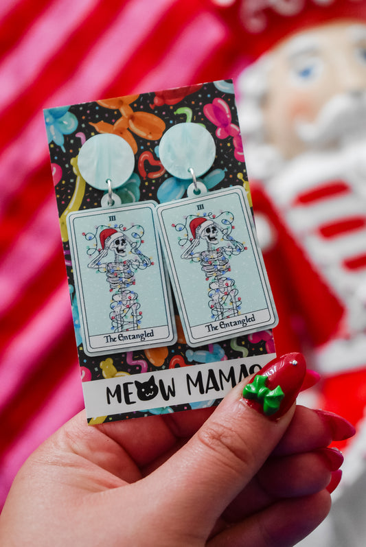 The entangled Christmas dangle earrings