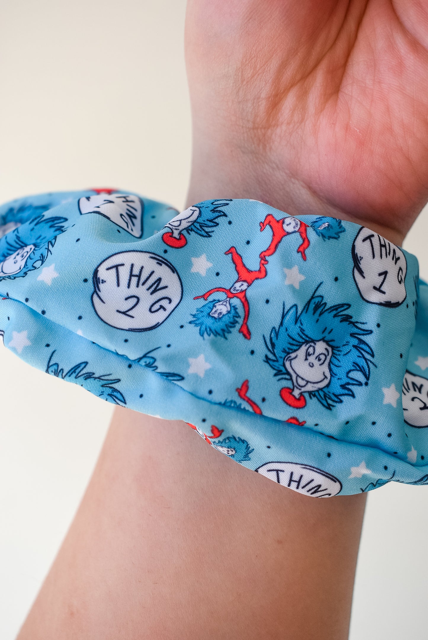 Blue Things scrunchie
