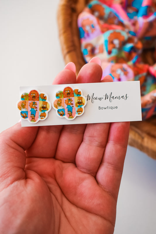 Vintage Simpsons stud earrings