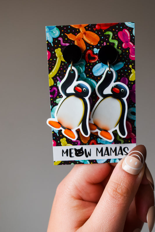 Pingu dangle earrings