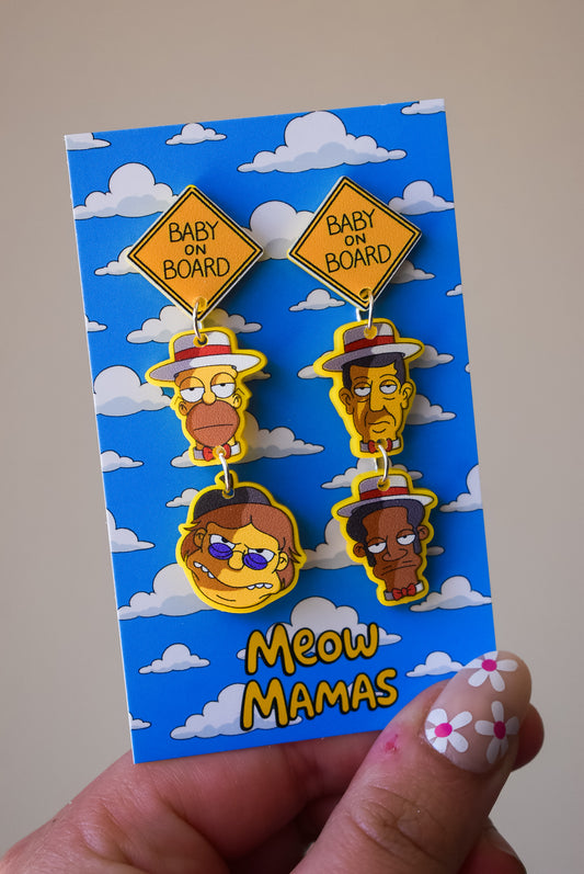 The B sharps dangle earrings