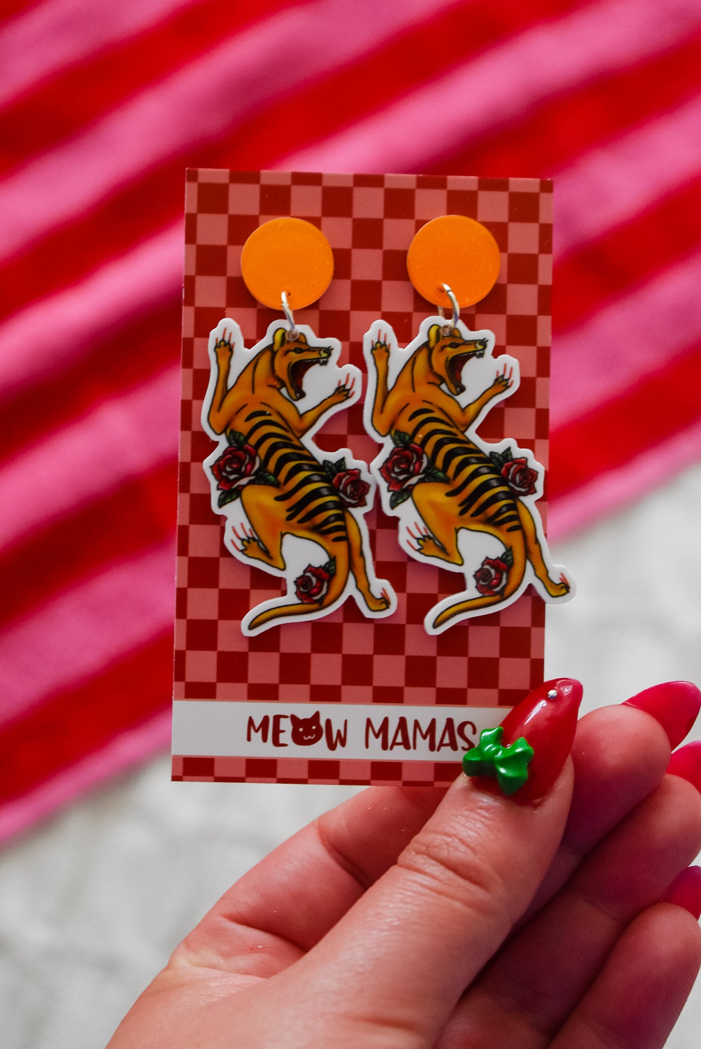 Tasmanian devil dangle earrings