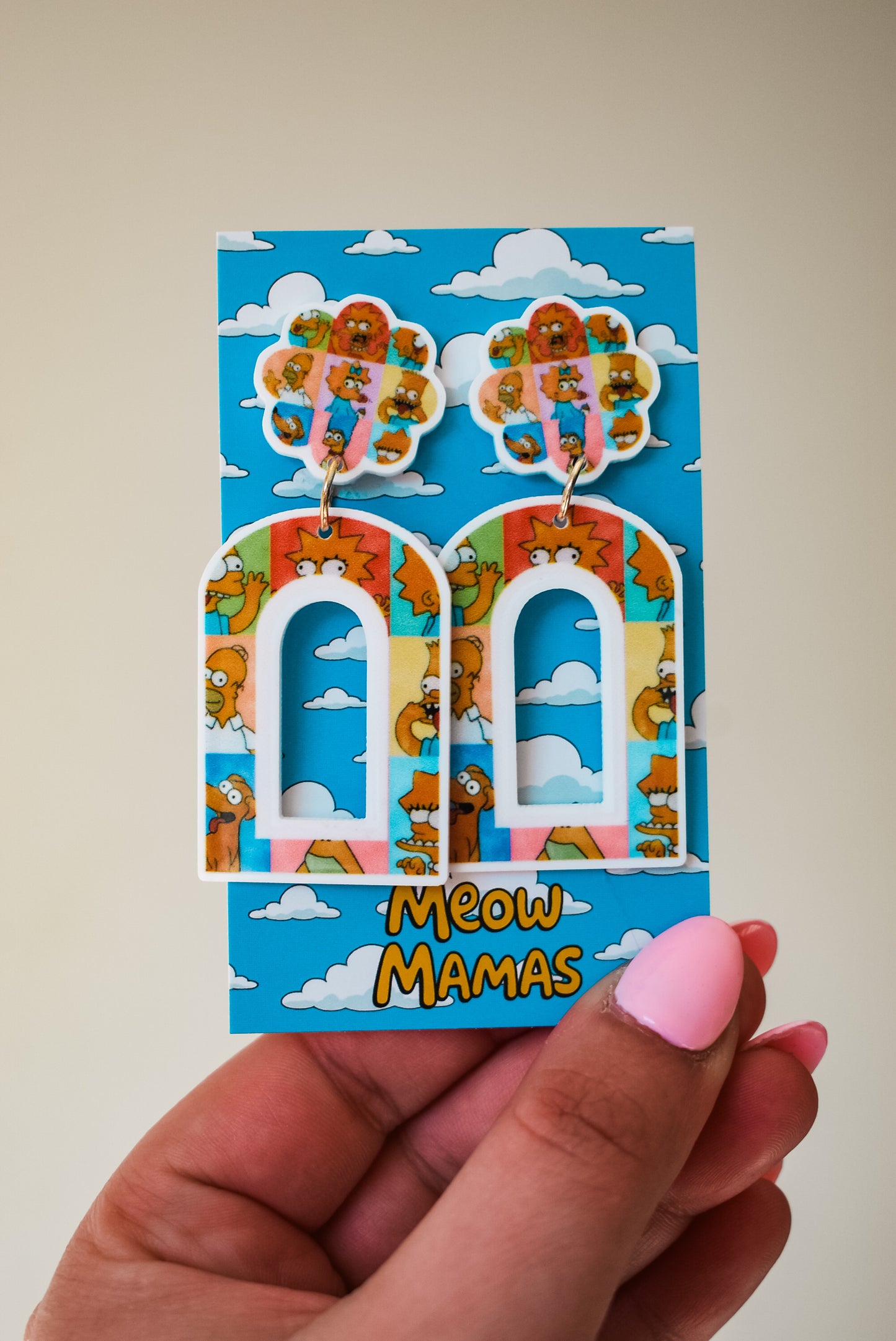 Vintage Simpsons Arch dangle earrings