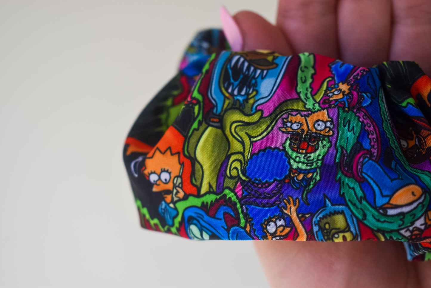 Vibrant Treehouse of horror scrunchie