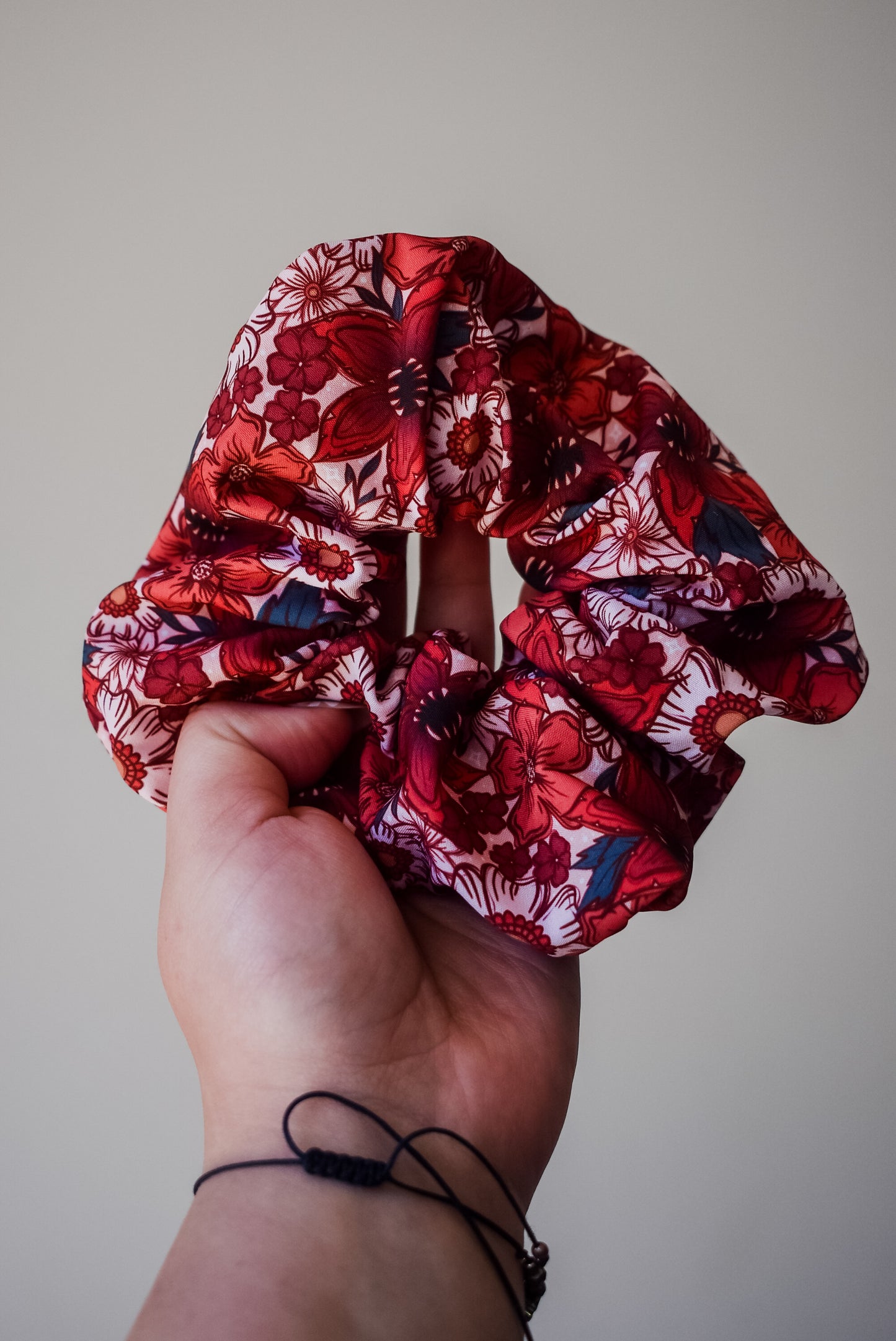 Floral Demogorgon scrunchie