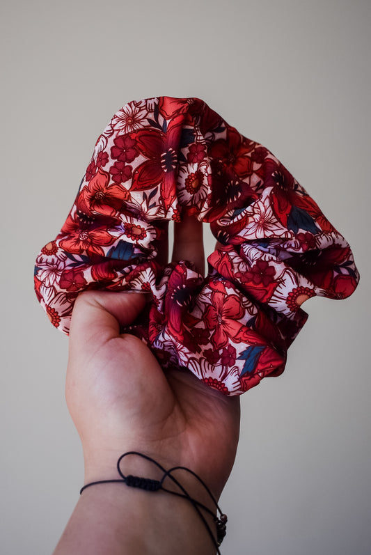 Floral Demogorgon scrunchie