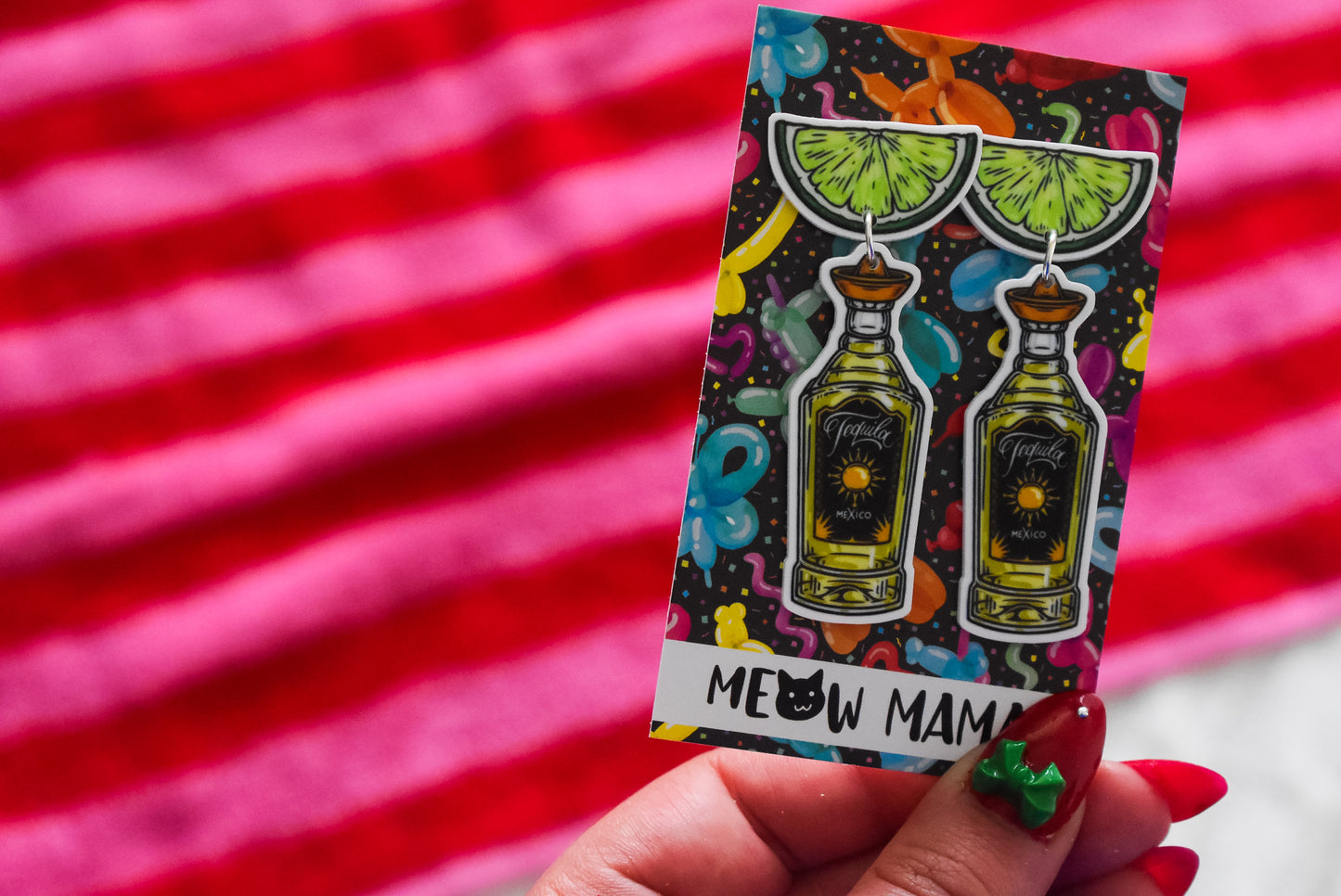 Lime & Tequila Bottle Dangle Earrings