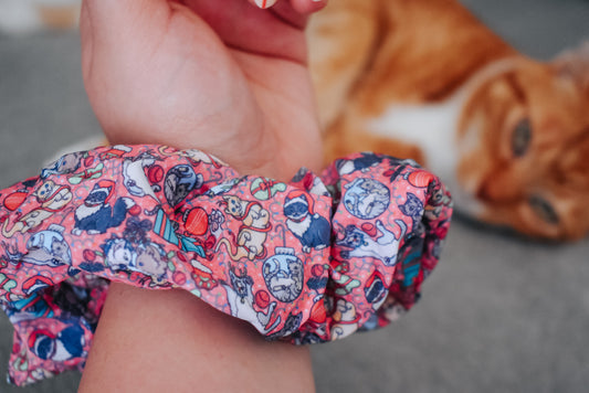 Santa paws scrunchie