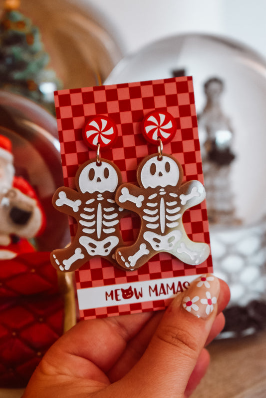 Gingerdead Acrylic dangle earrings