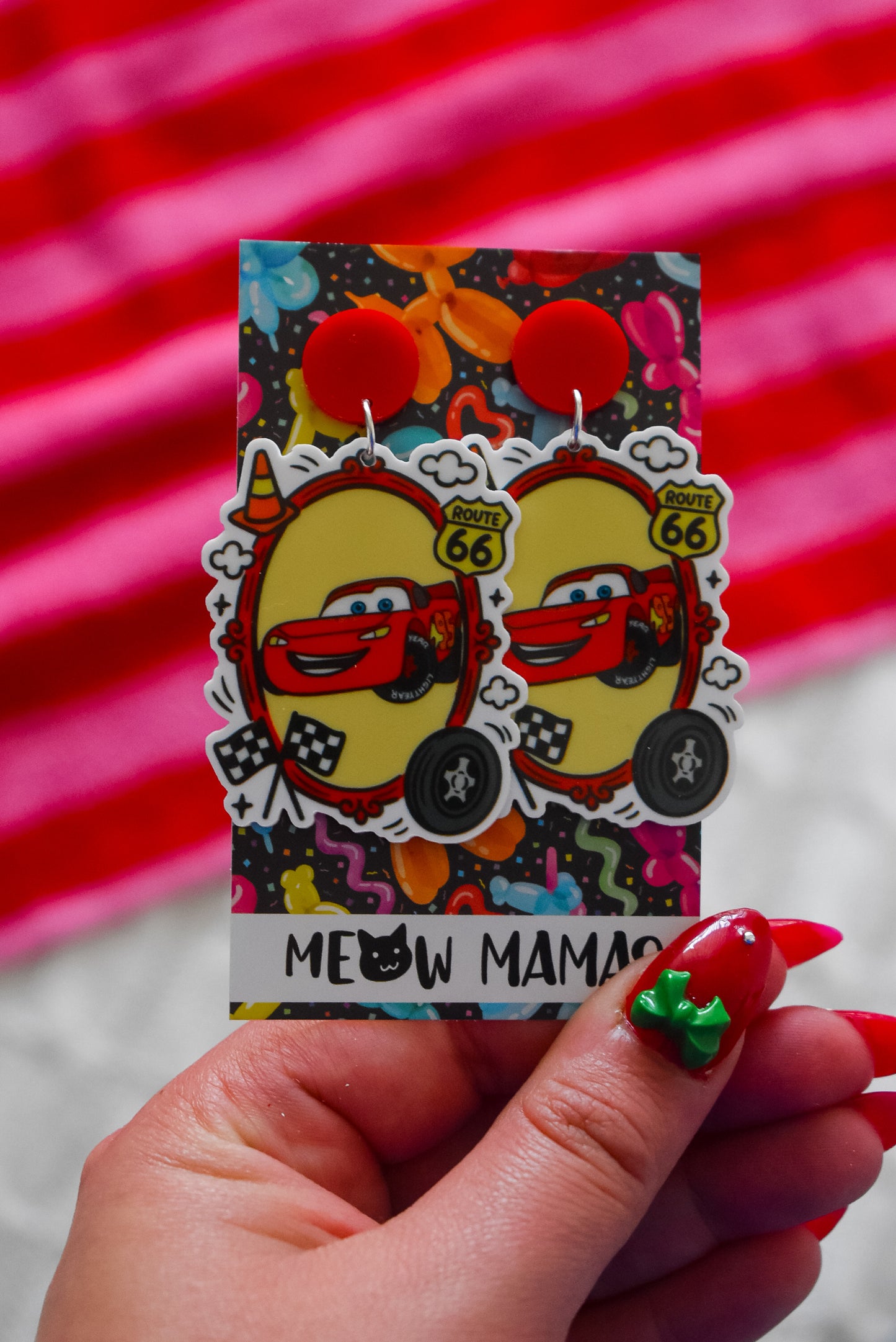 Lightning McQueen earrings
