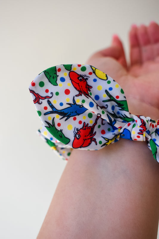 One Fish Two Fish small twist scrunchie