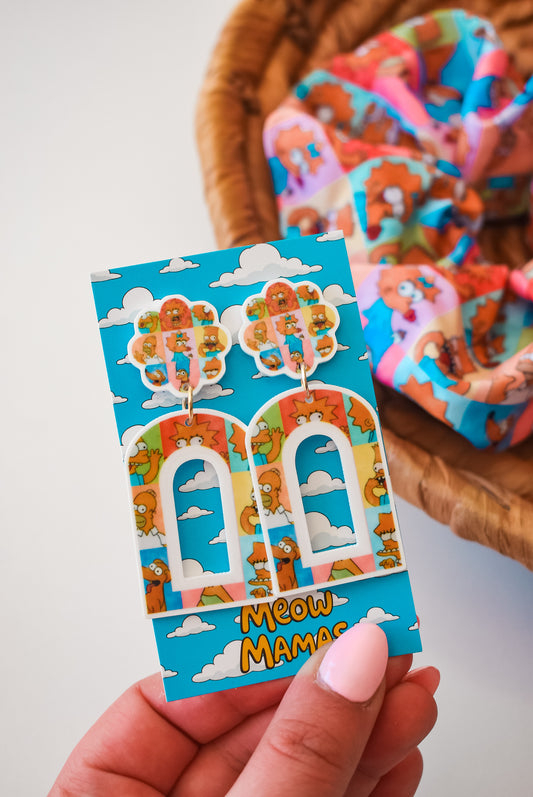 Vintage Simpsons Arch dangle earrings