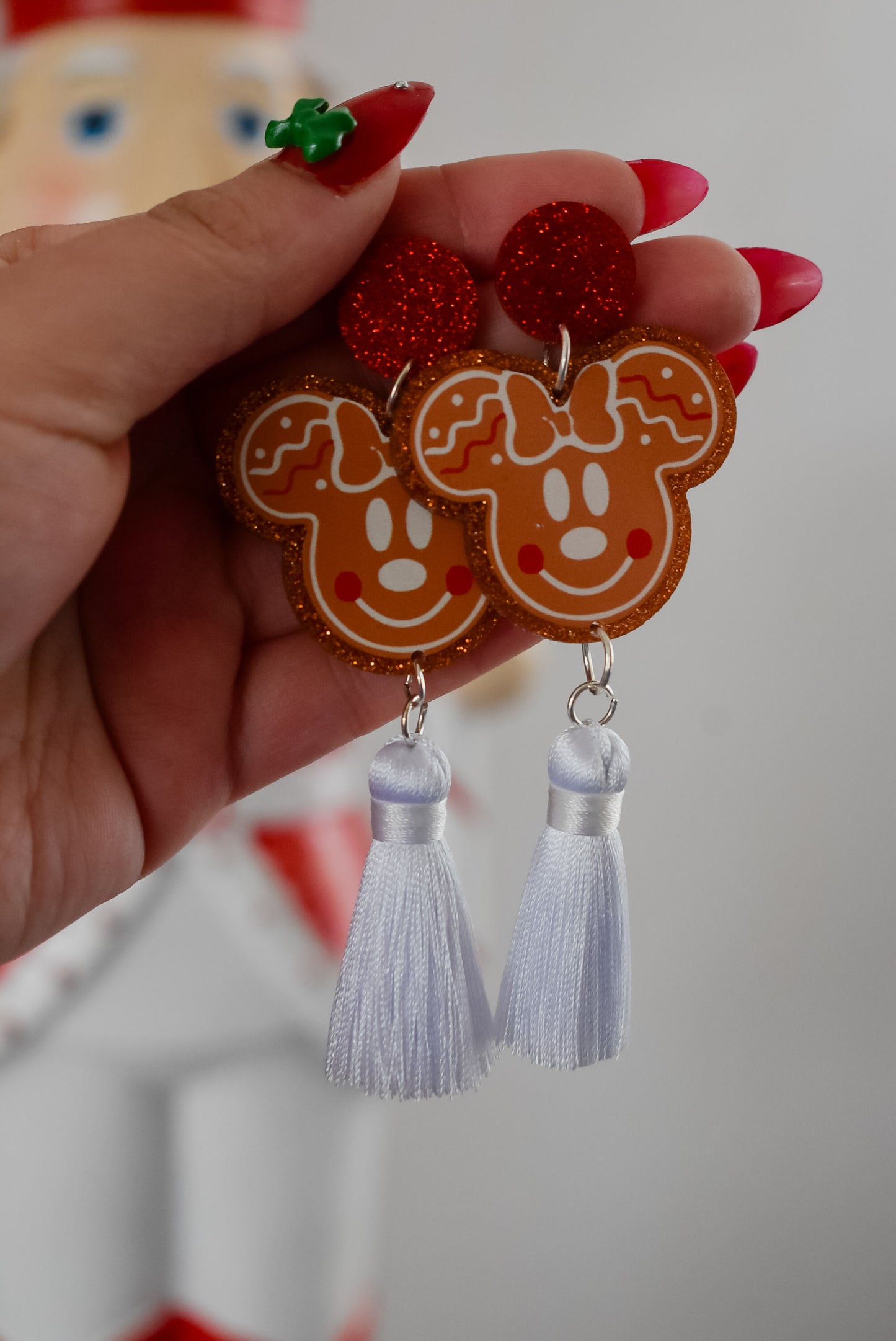 Minnie statement Christmas dangles