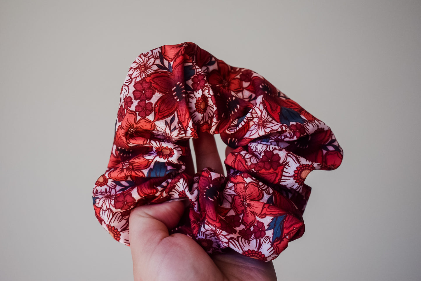 Floral Demogorgon scrunchie