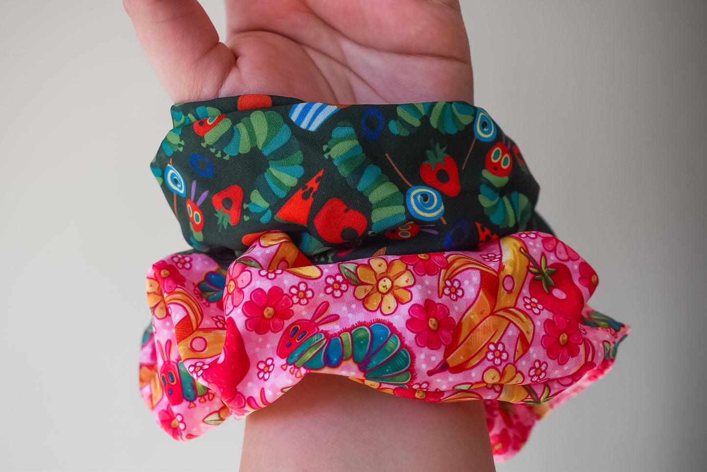 Pastel Caterpillar scrunchie
