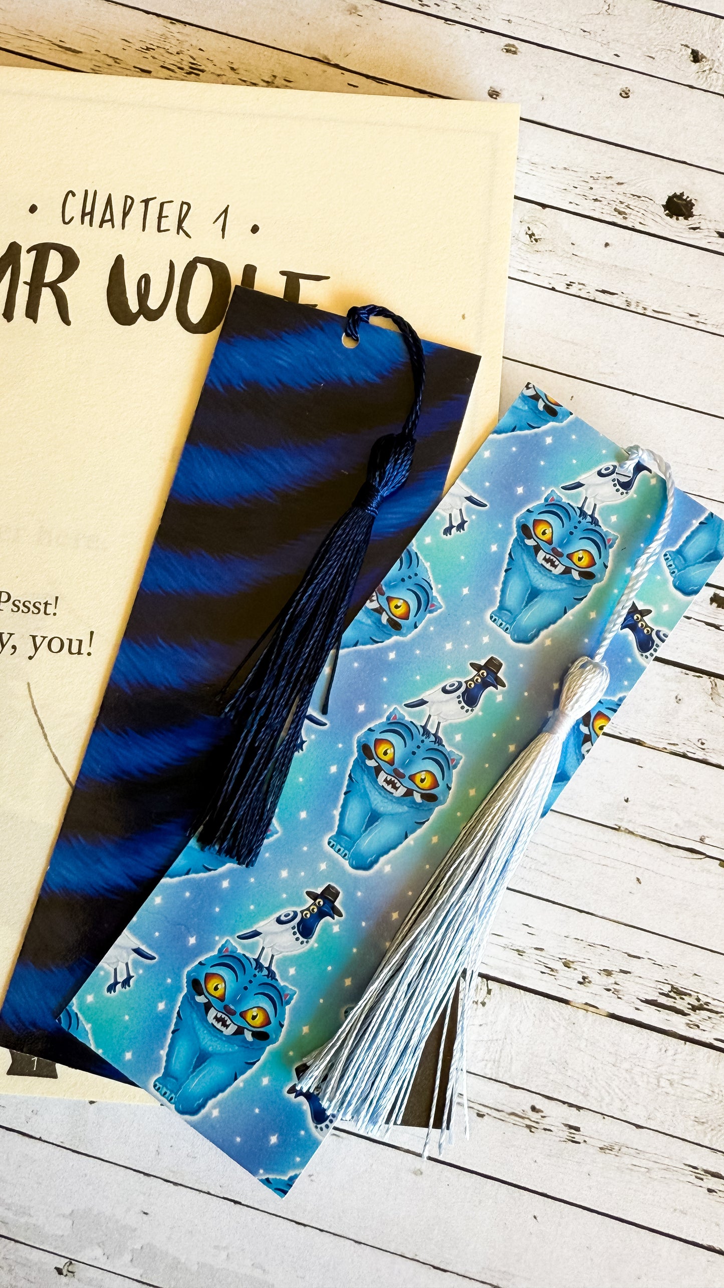 K pop derpy tiger set of 2  bookmarks