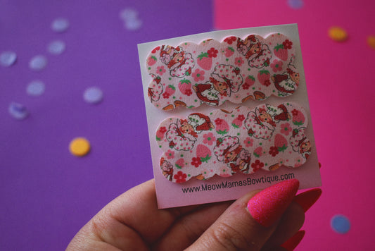 Strawberry shortcake  squiggle snap clip set