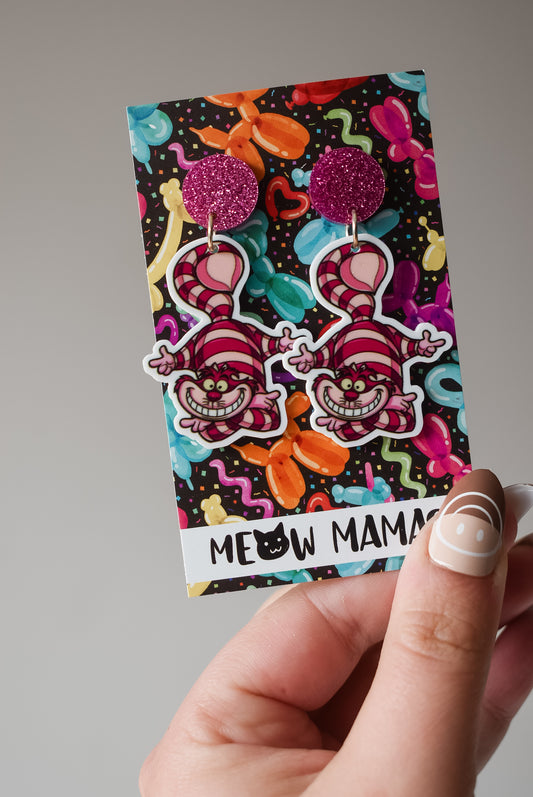 Cheshire Cat  dangle earrings