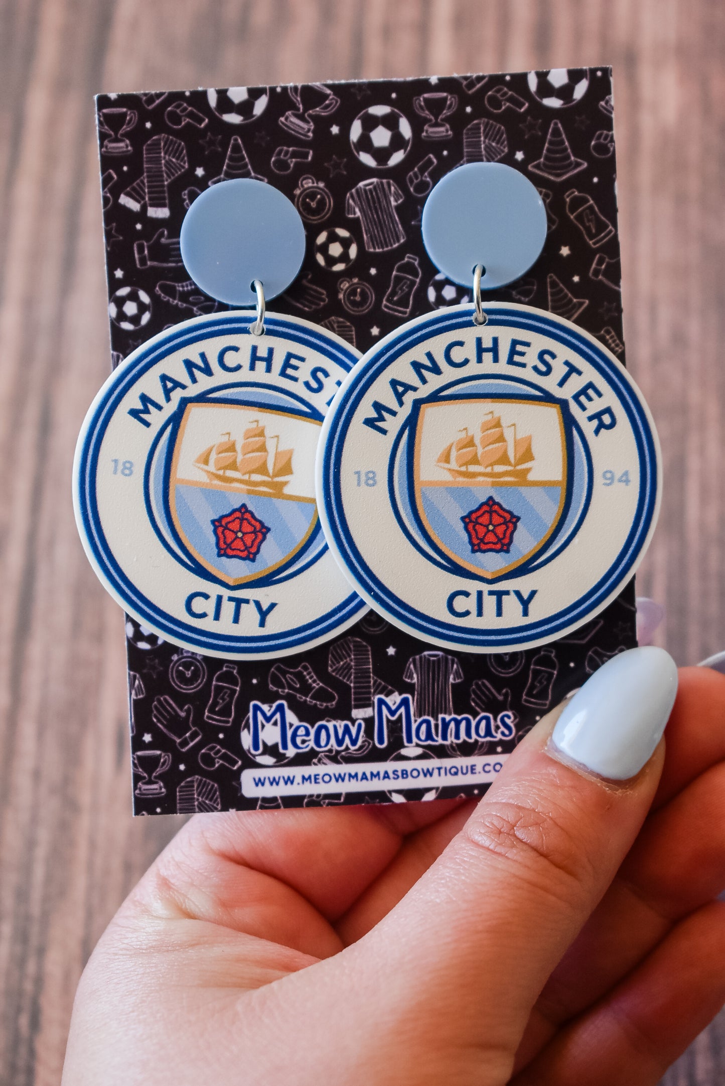 Manchester F.C earrings