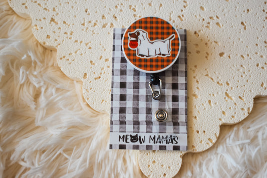 Sausage dog badge reel