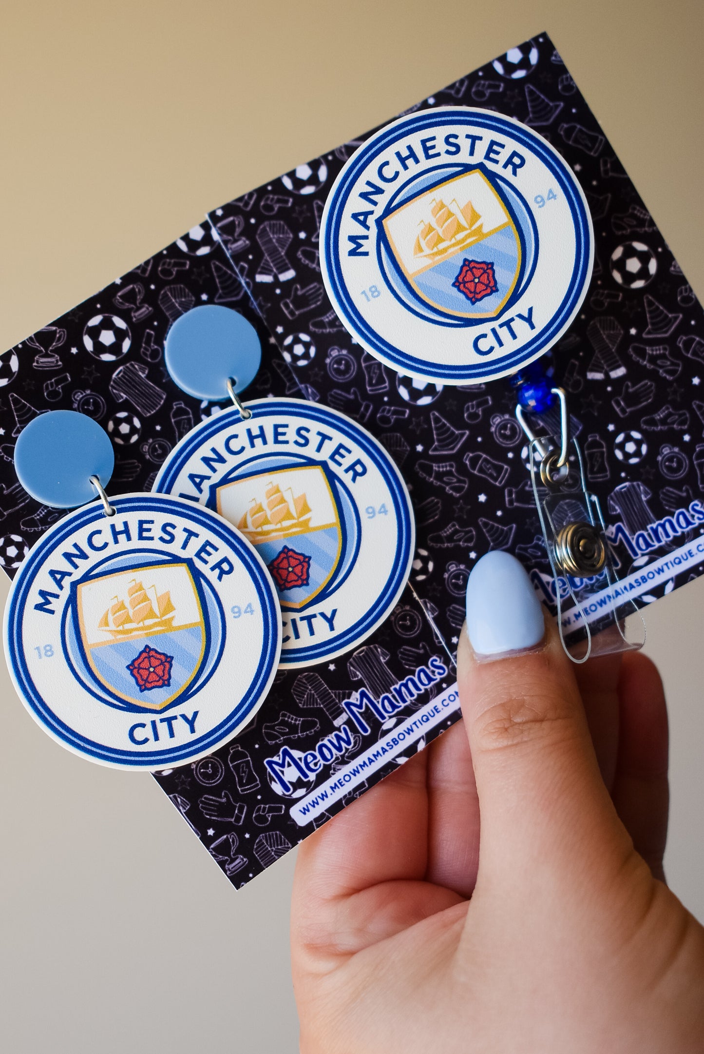 Manchester F.C earrings