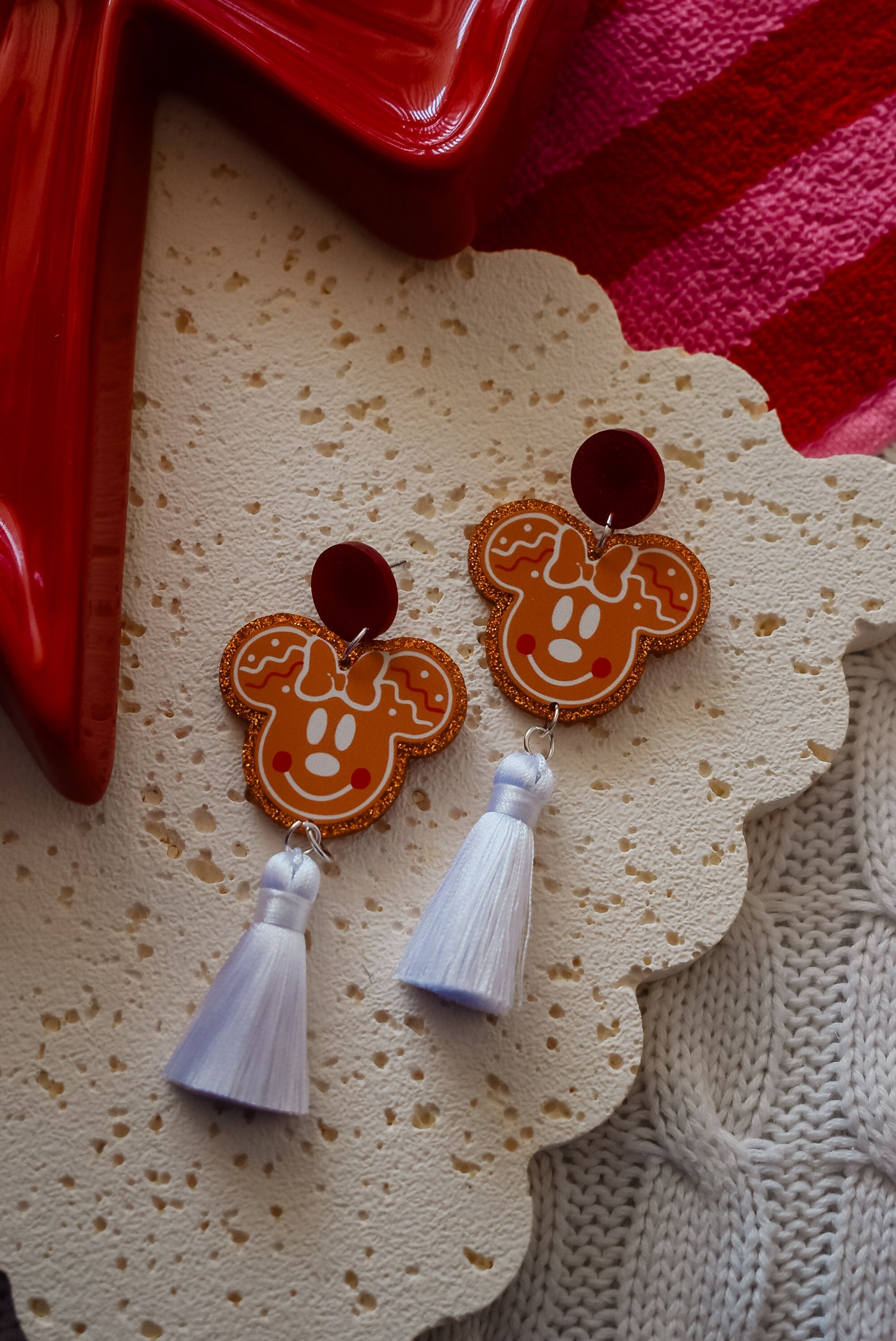 Minnie statement Christmas dangles