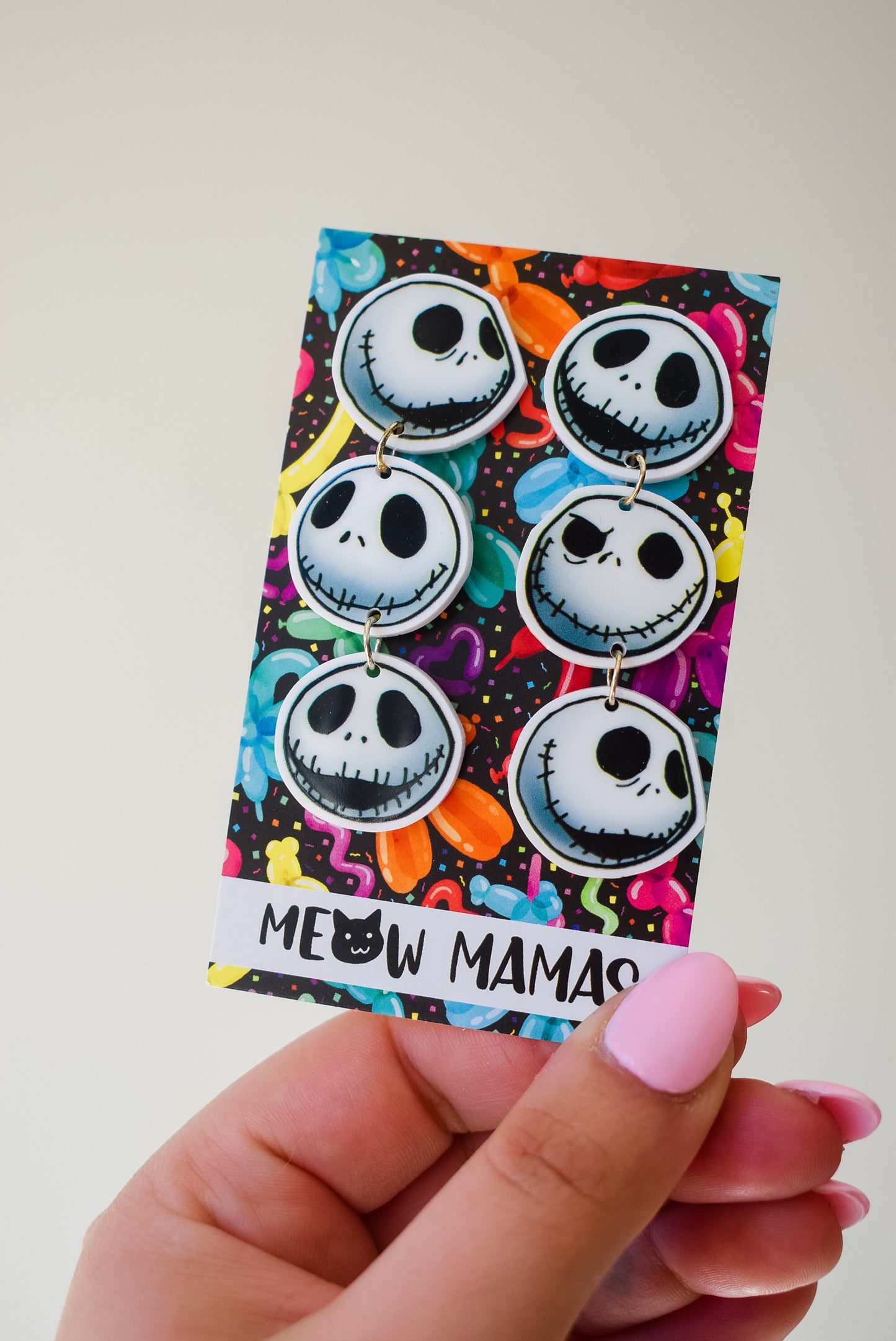 Jack faces dangle earrings