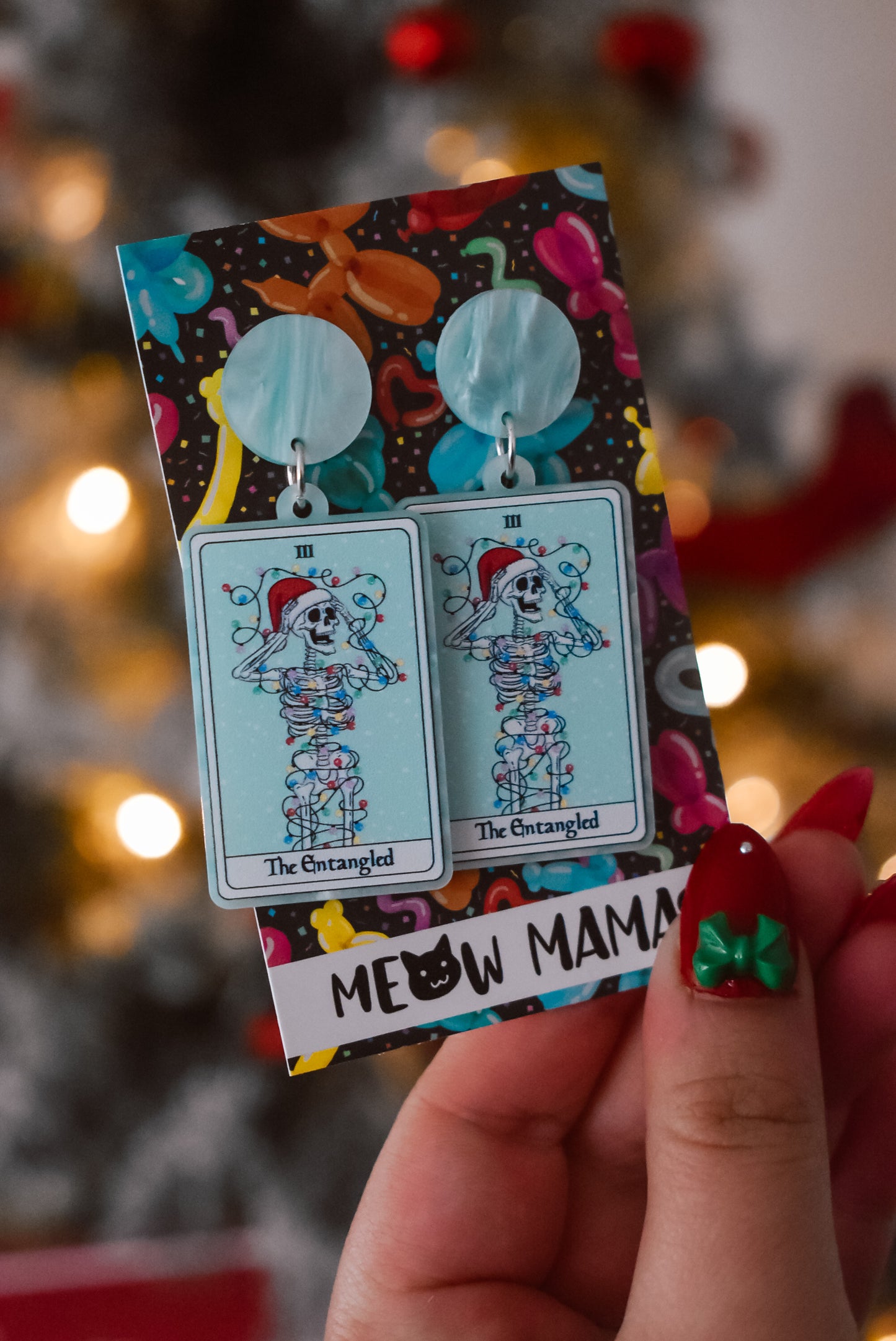 The entangled Christmas dangle earrings