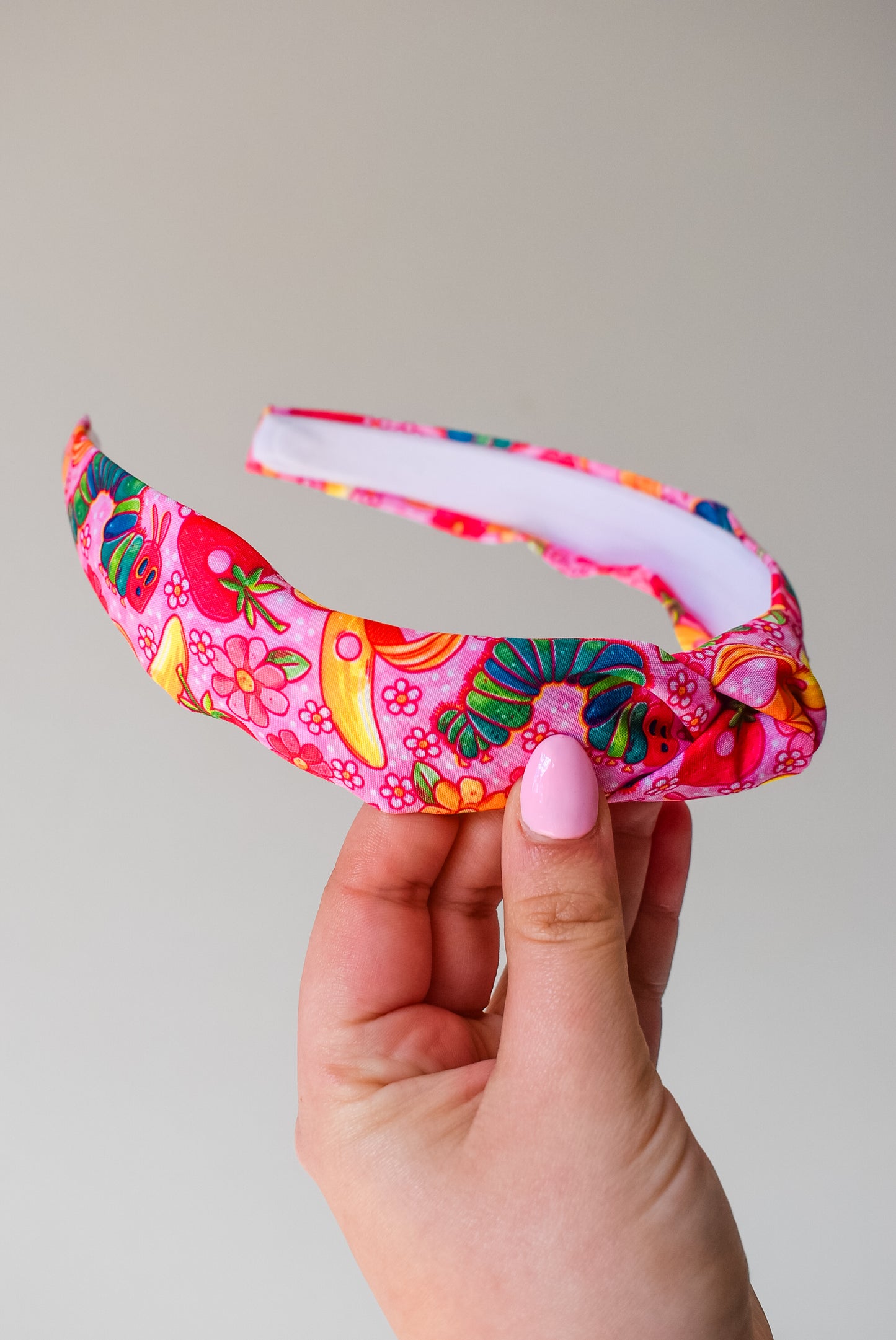 Pink Hungry caterpillar hard headband