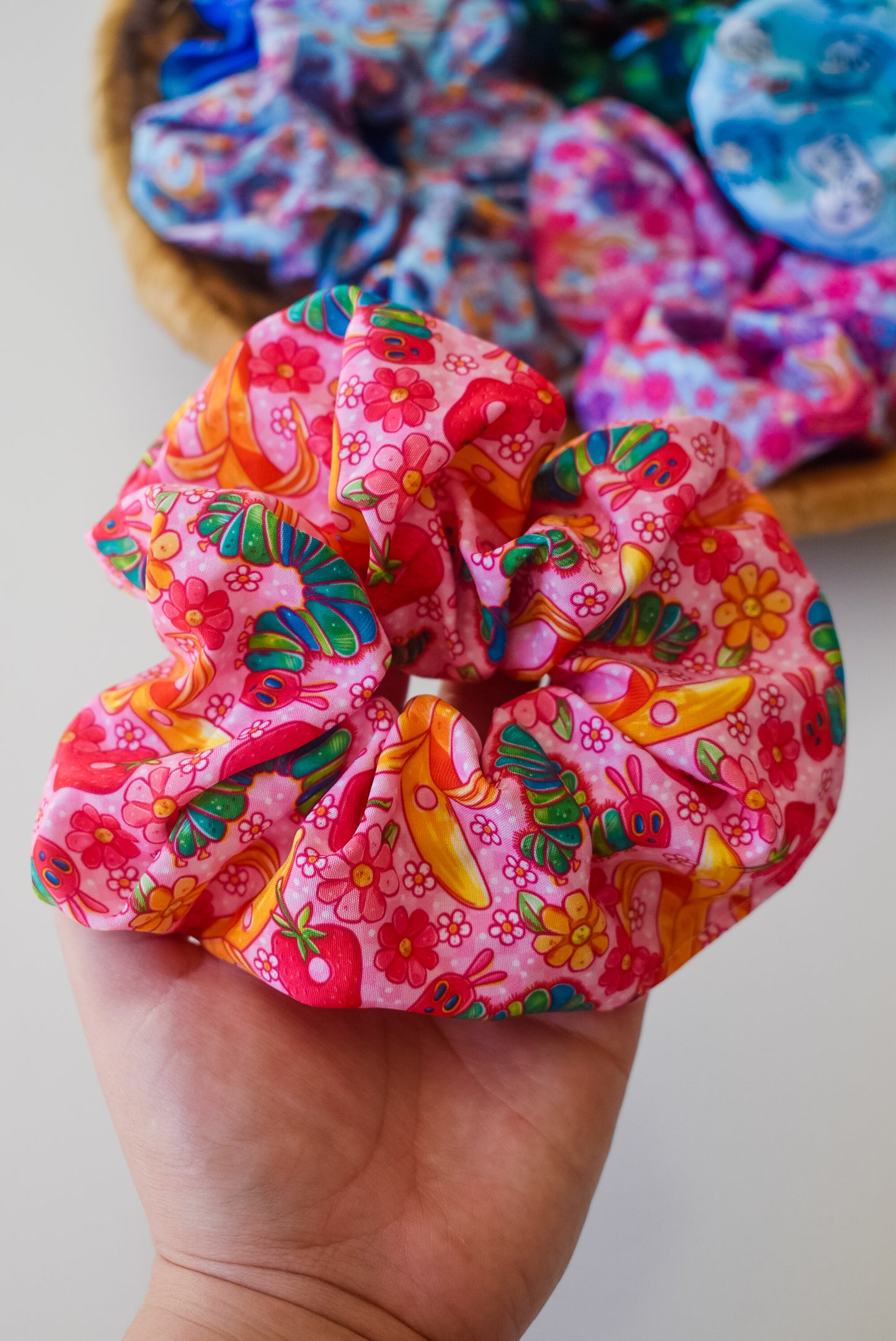 Pastel Caterpillar scrunchie
