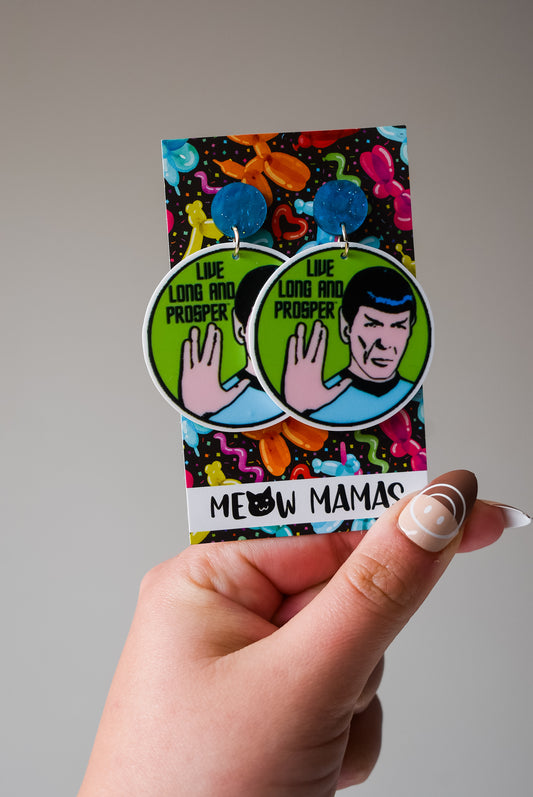 Spock dangle earrings