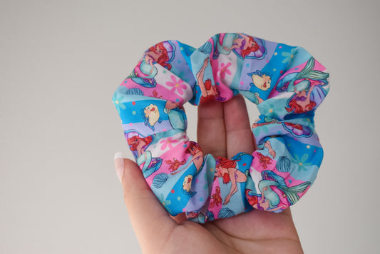 Rainbow mermaid scrunchie